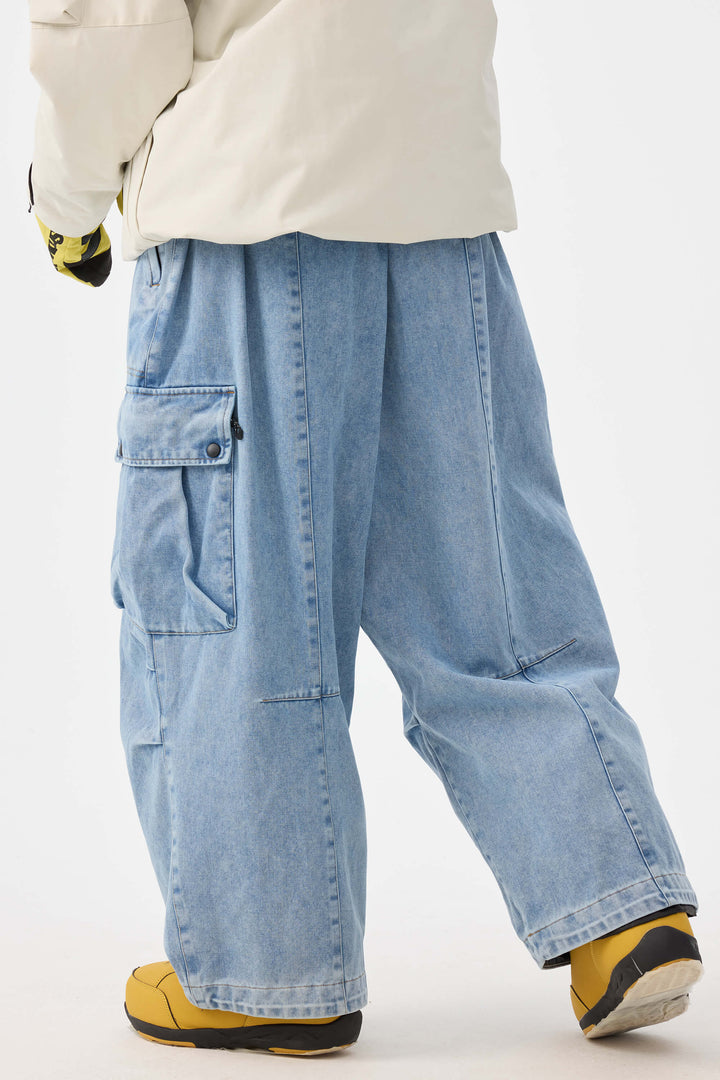 Caramel Baggy Oxford Verschleißfeste Schneehose für Damen 