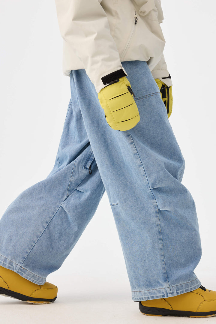 Caramel Baggy Oxford Verschleißfeste Schneehose für Damen 