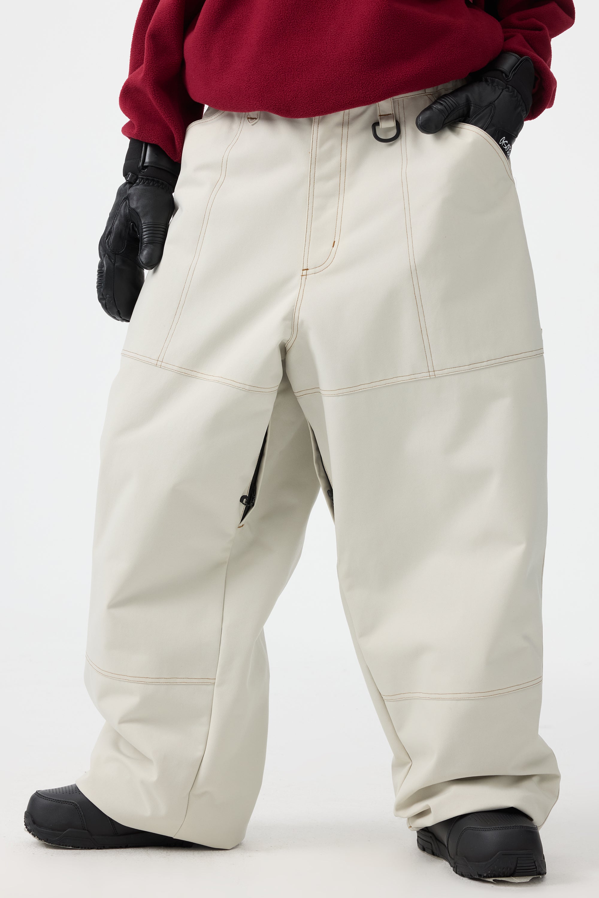 Women's Black Baggy Oxford Workwear Snow Pants – GSou Snow