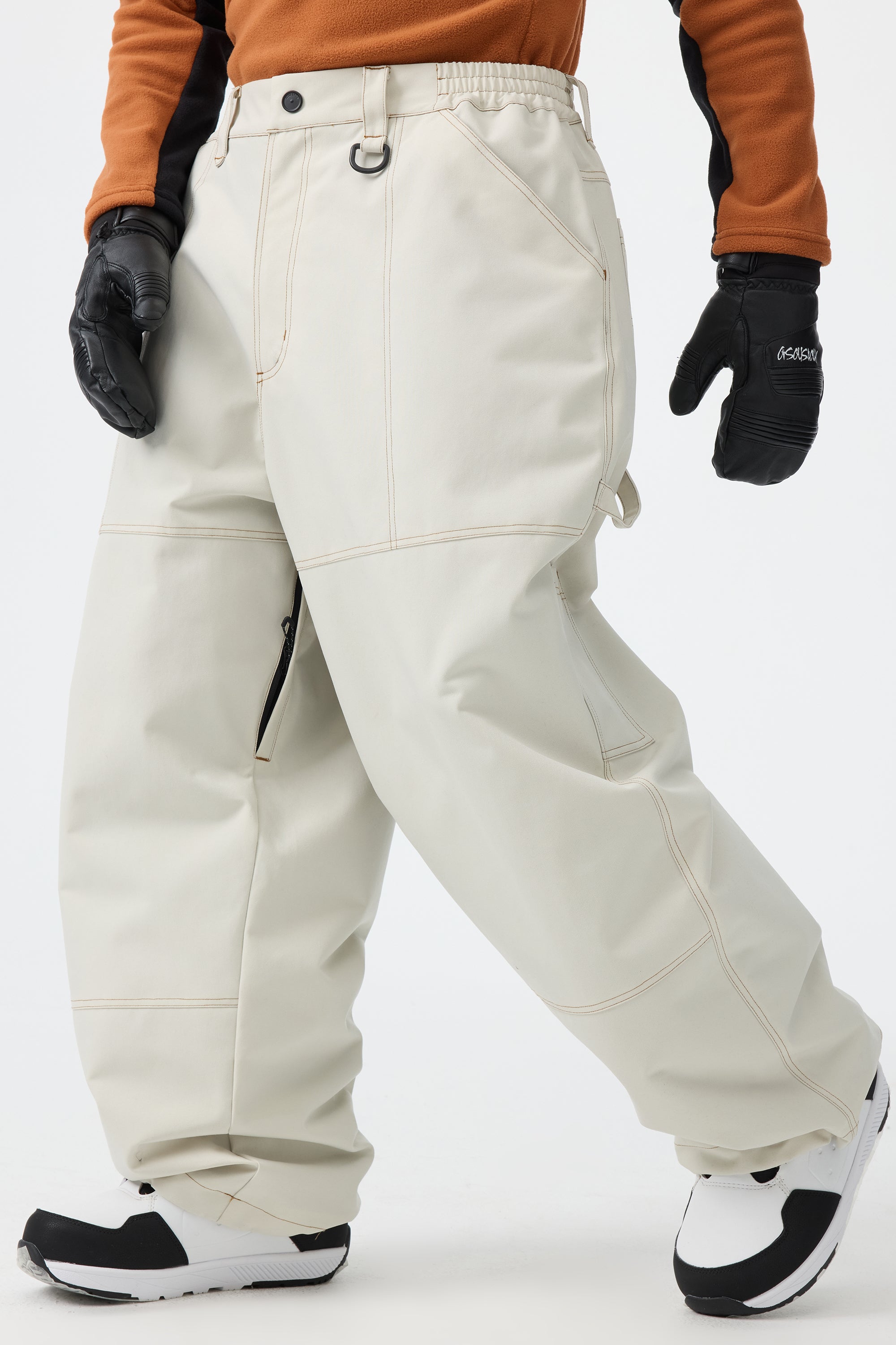 USS2 U-Pocket Cargo PNT [Loose]スノーボー パンツ Men's Dark Brown Baggy Oxford Workwear Snow Pants – GSou Snow