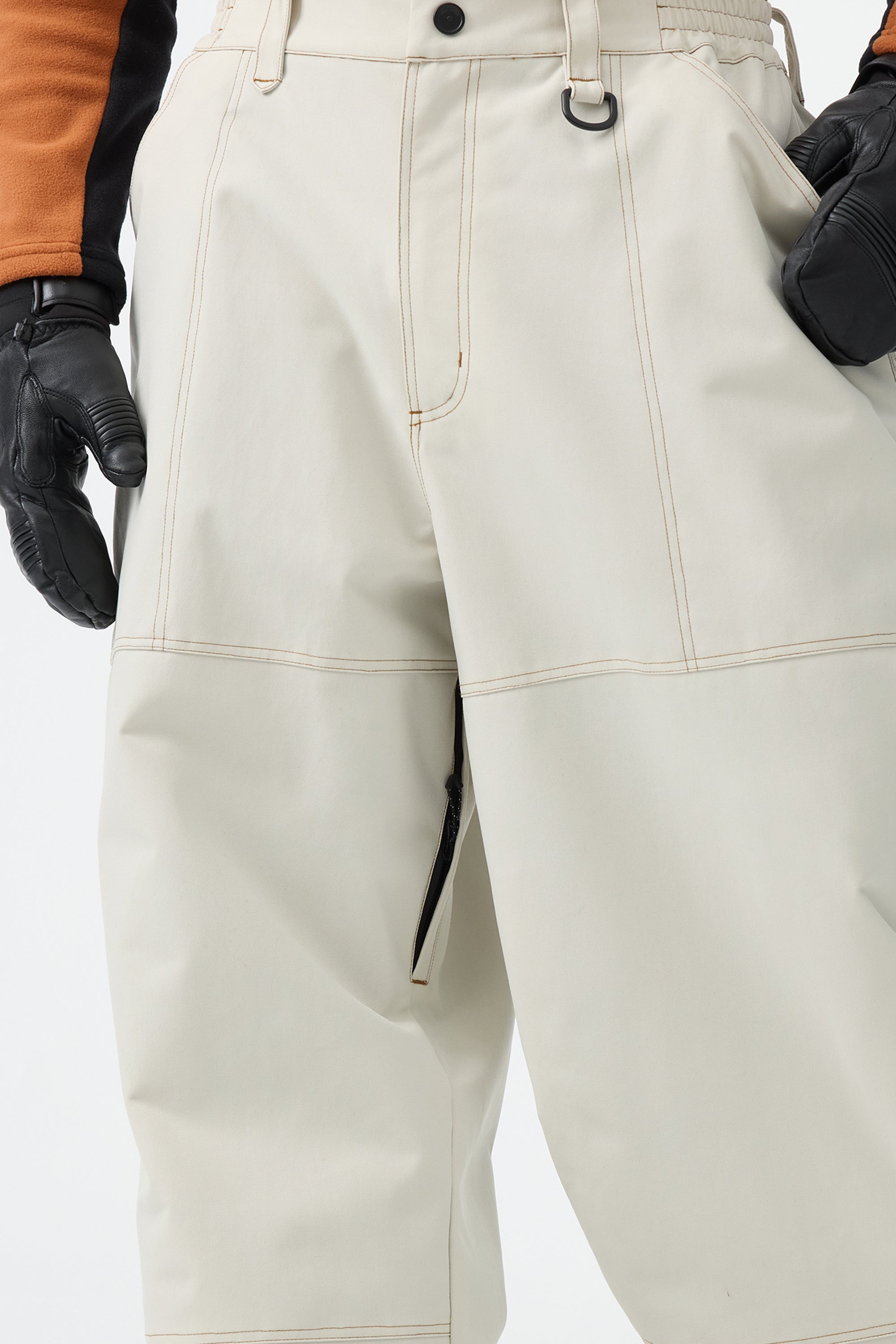 Men's Dark Brown Baggy Oxford Workwear Snow Pants – GSou Snow
