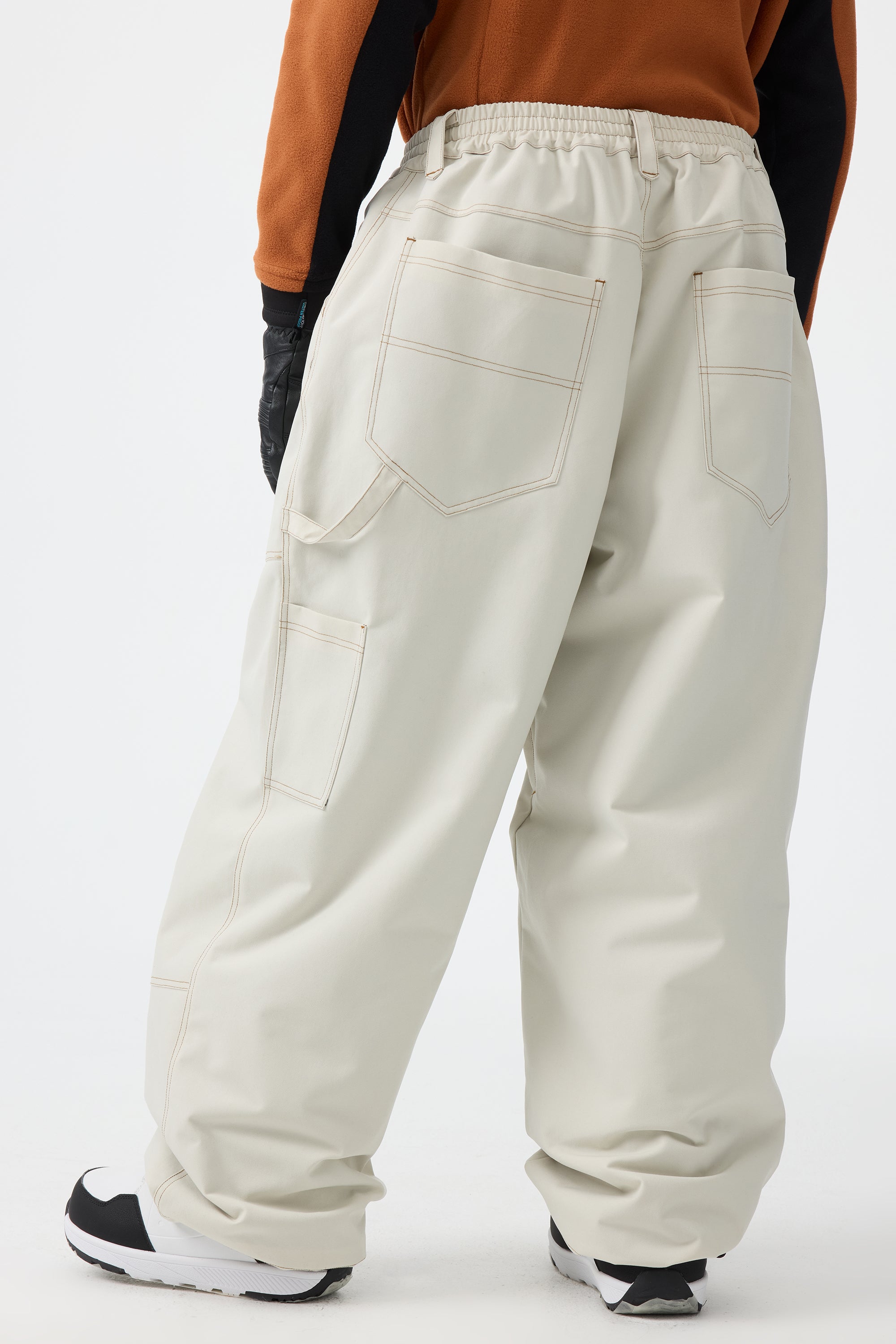 Men's Dark Brown Baggy Oxford Workwear Snow Pants – GSou Snow