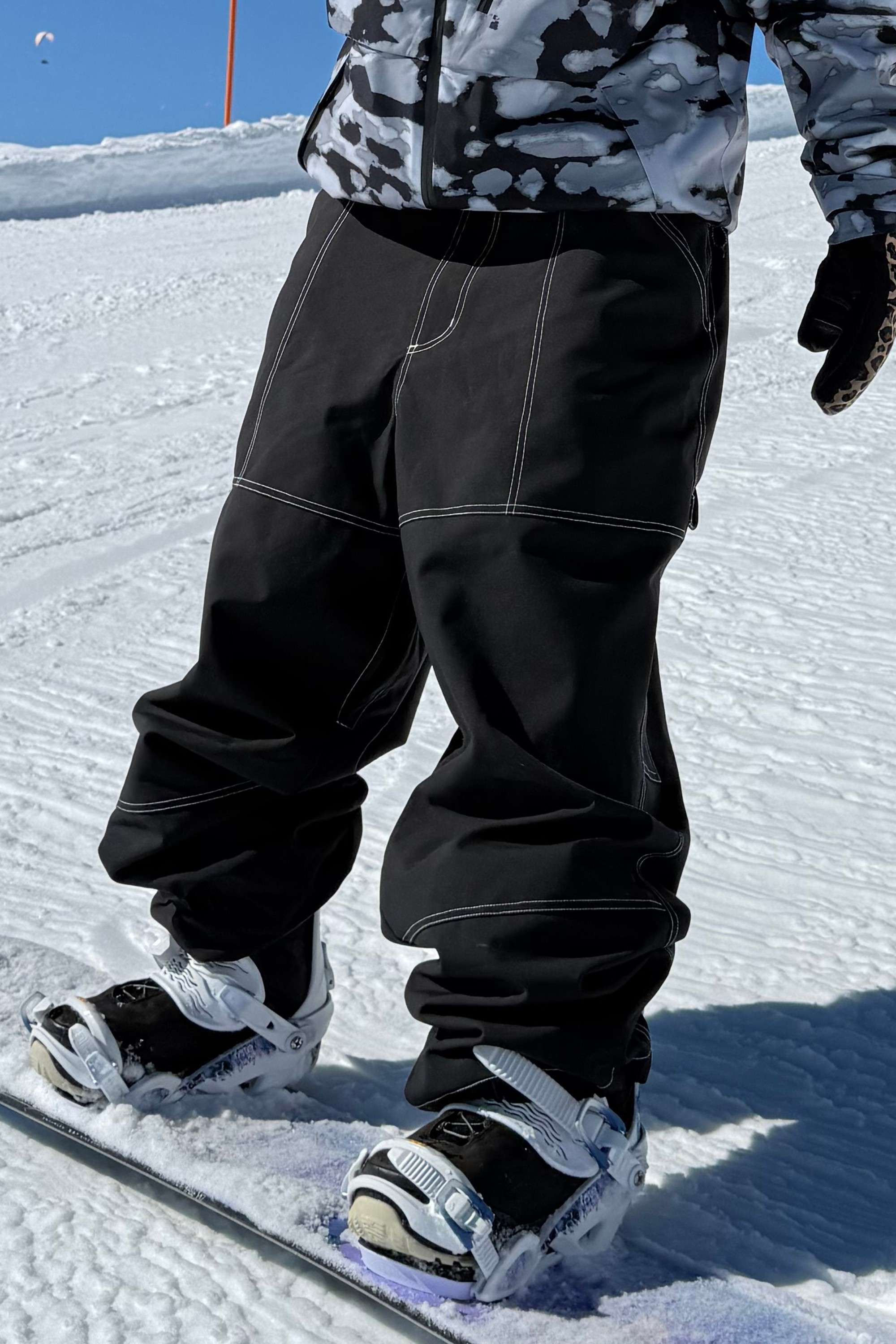 Women's Black Baggy Oxford Workwear Snow Pants – GSou Snow