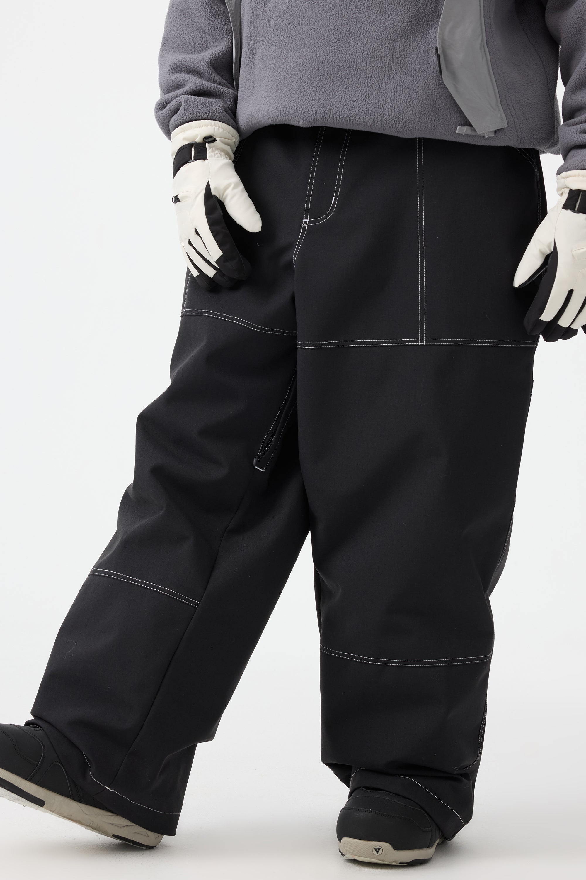 Men's Black Baggy Oxford Workwear Snow Pants – GSou Snow