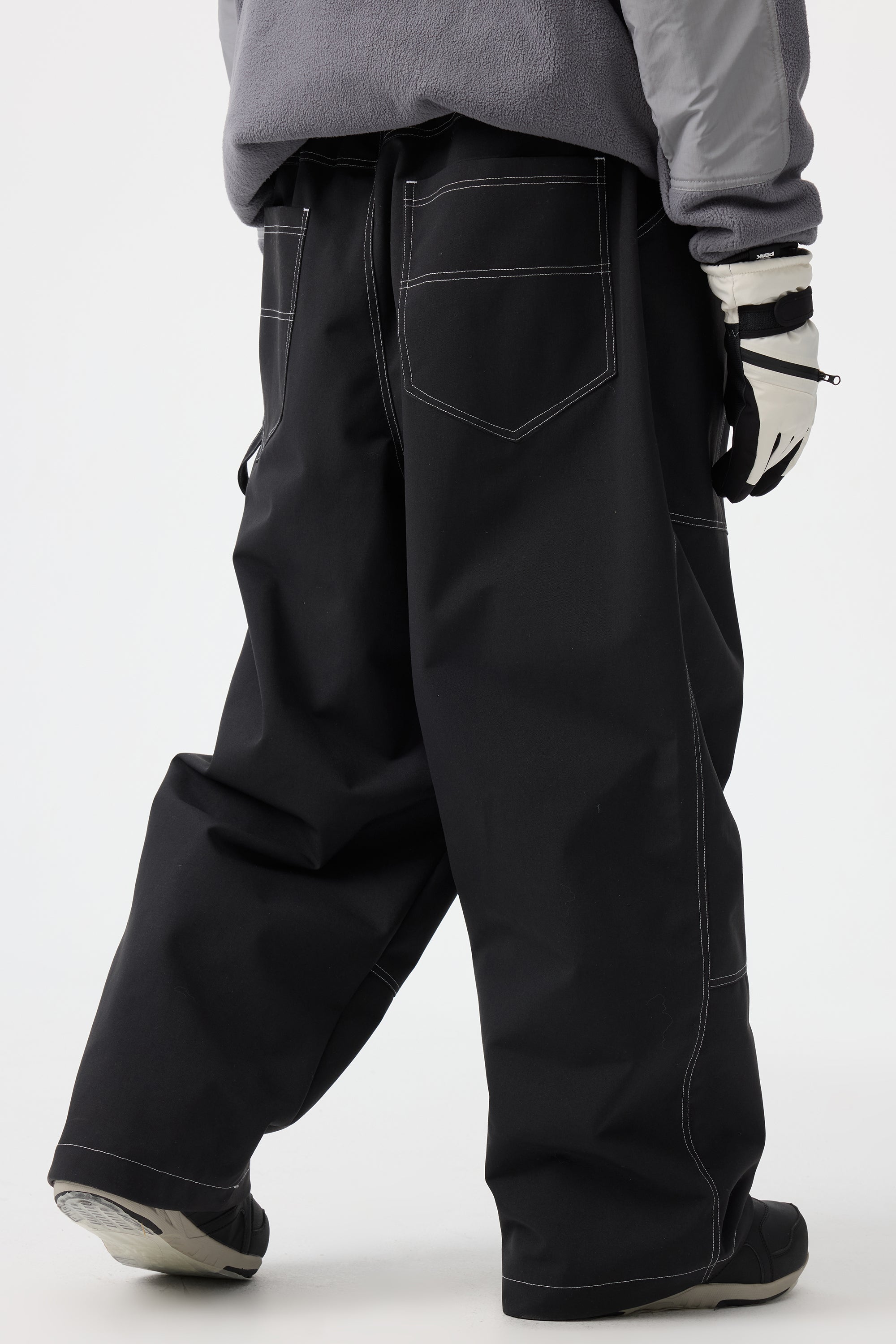 Men's Dark Brown Baggy Oxford Workwear Snow Pants – GSou Snow