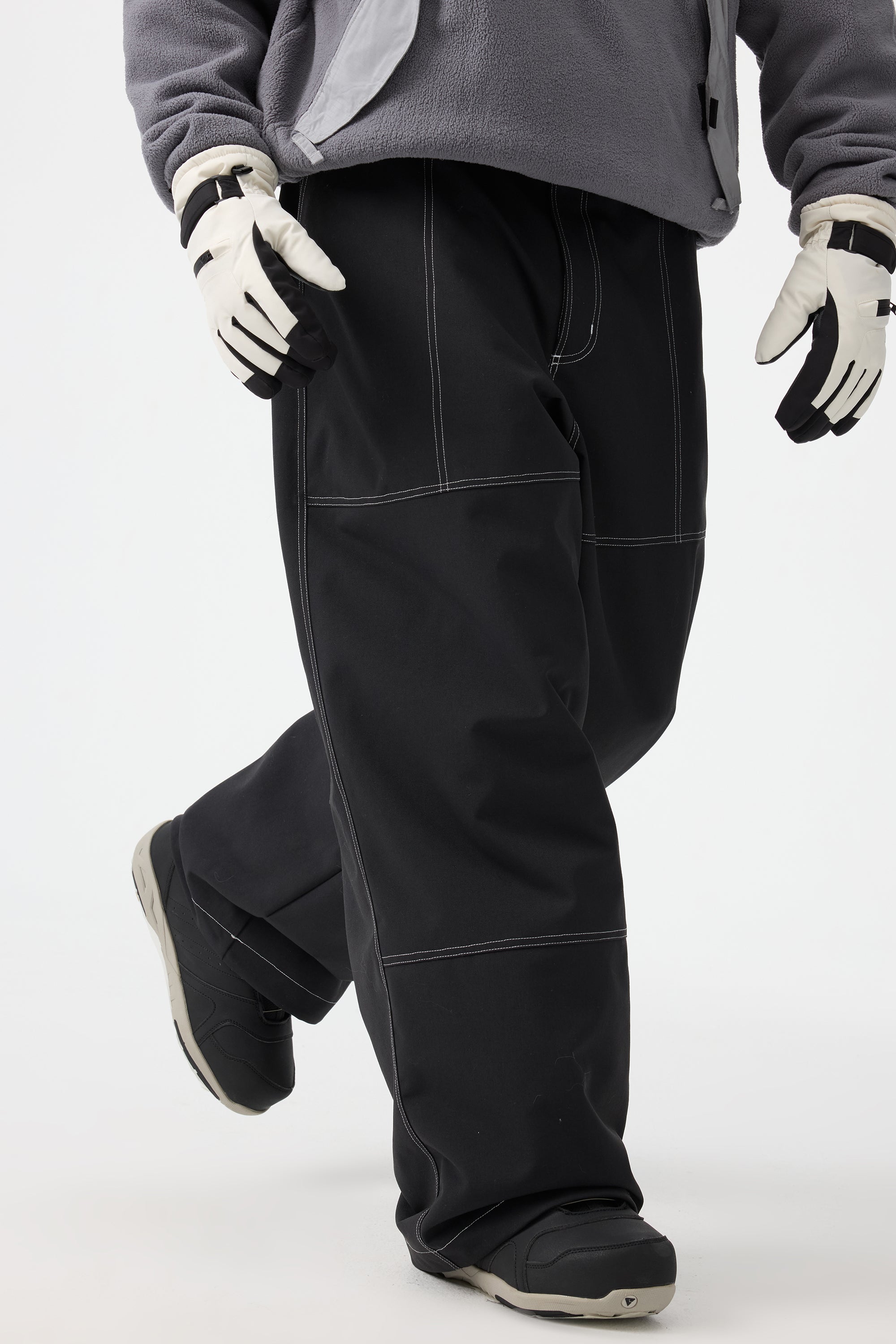 Men's Black Baggy Oxford Workwear Snow Pants – GSou Snow