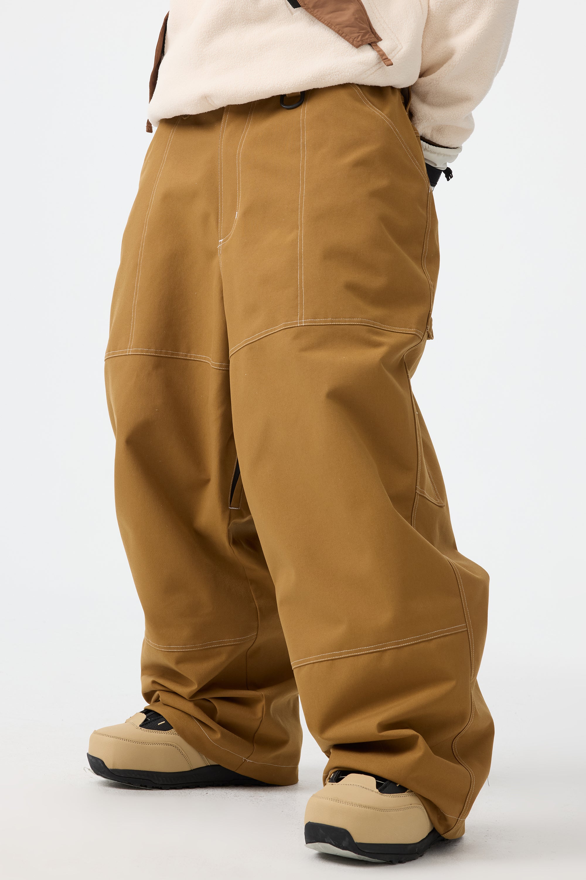 Men's Dark Brown Baggy Oxford Workwear Snow Pants – GSou Snow