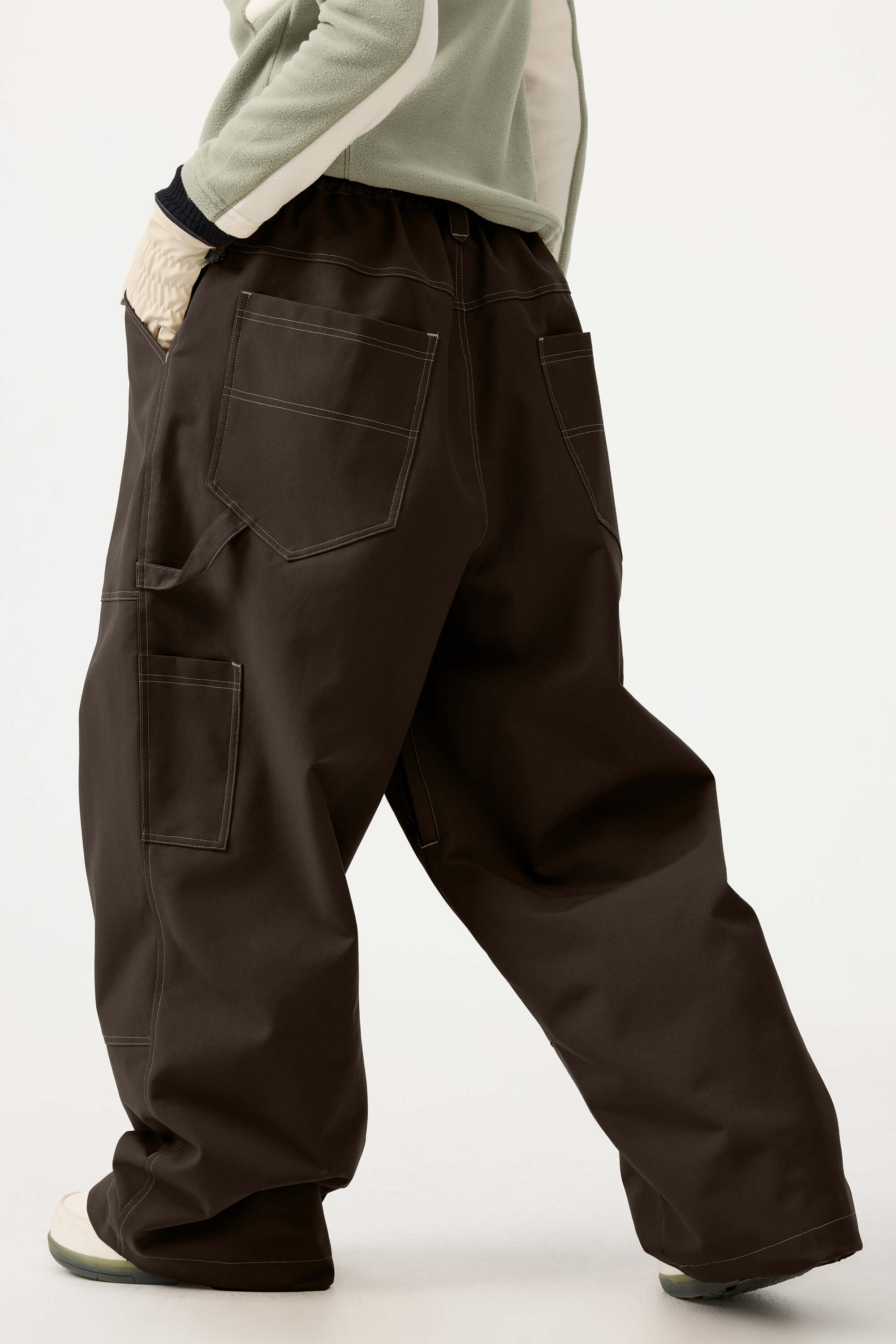 Women's Black Baggy Oxford Workwear Snow Pants – GSou Snow