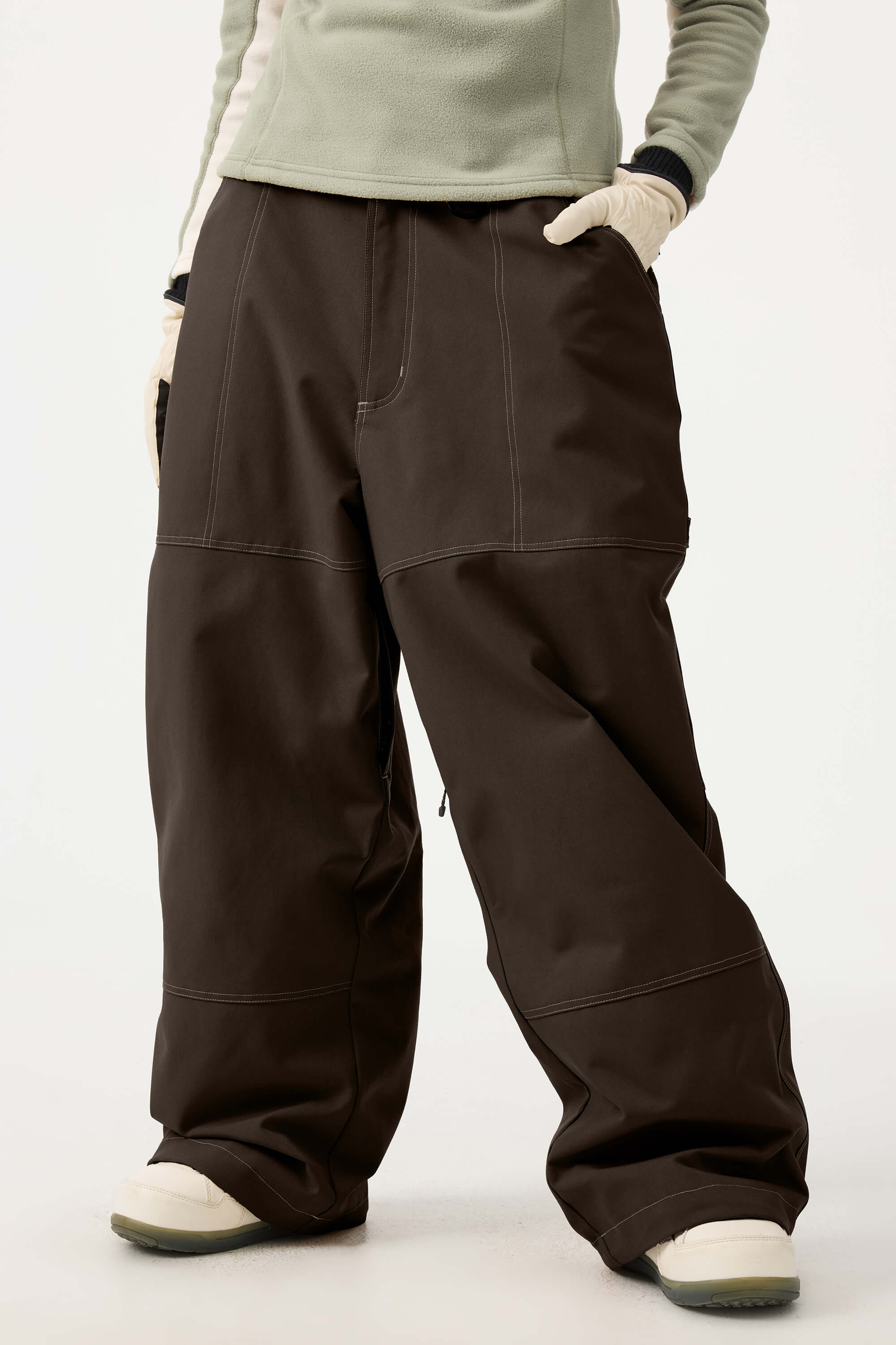 Women's Black Baggy Oxford Workwear Snow Pants – GSou Snow