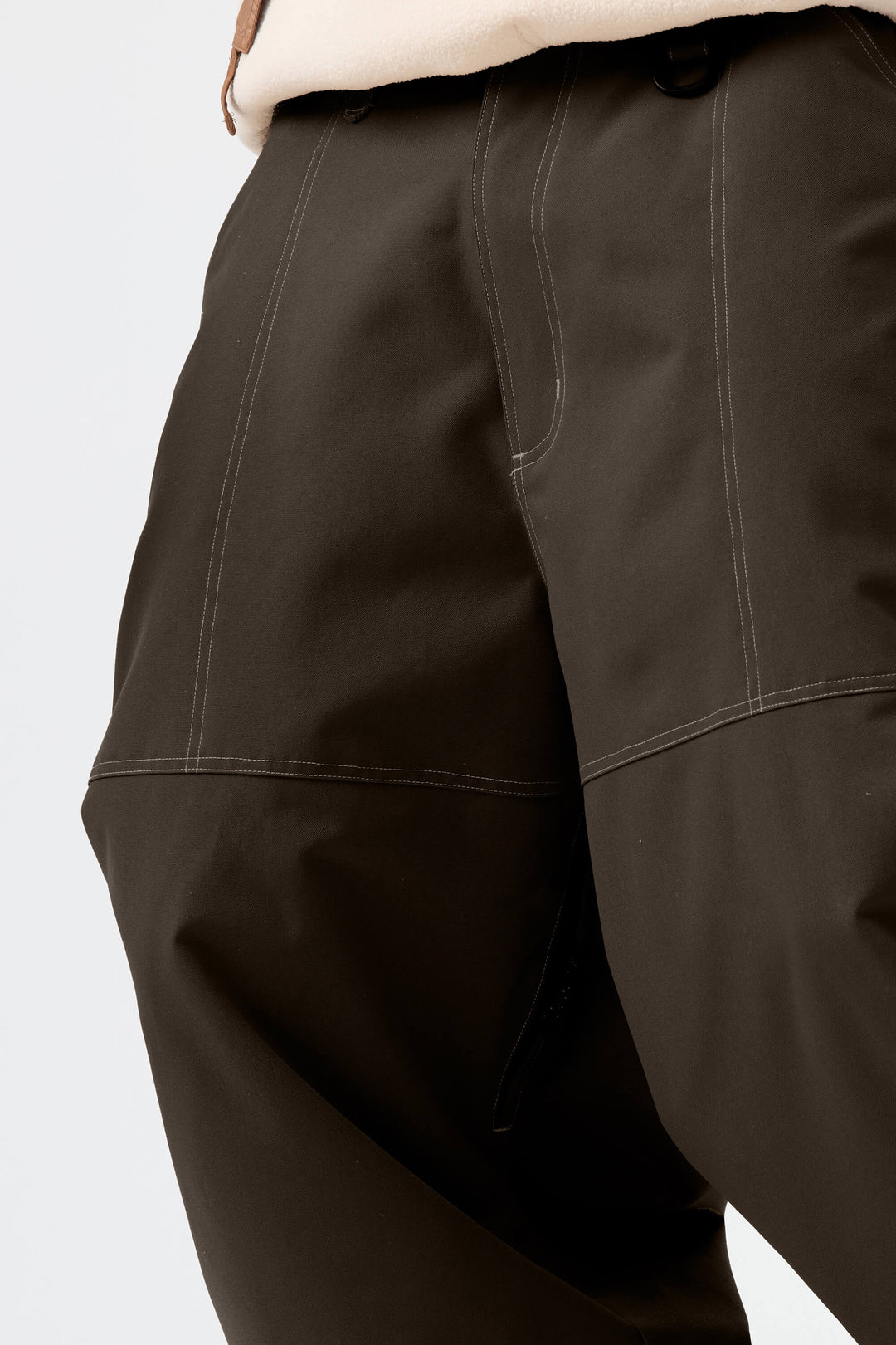 Pantalon de travail baggy Oxford caramel pour homme 