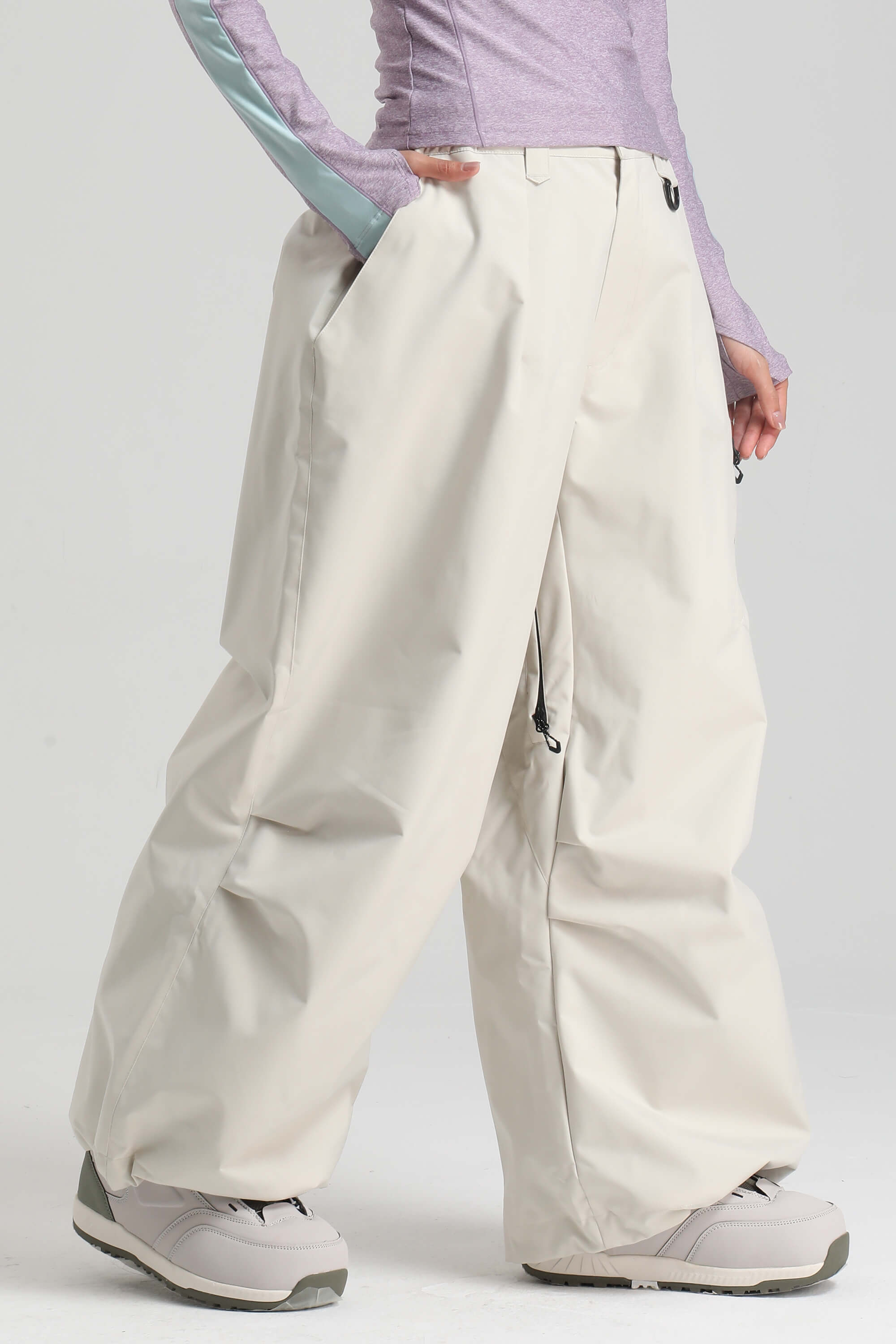 Women's Khaki Lightweight Breathable Baggy Snow Pants – GSou Snow