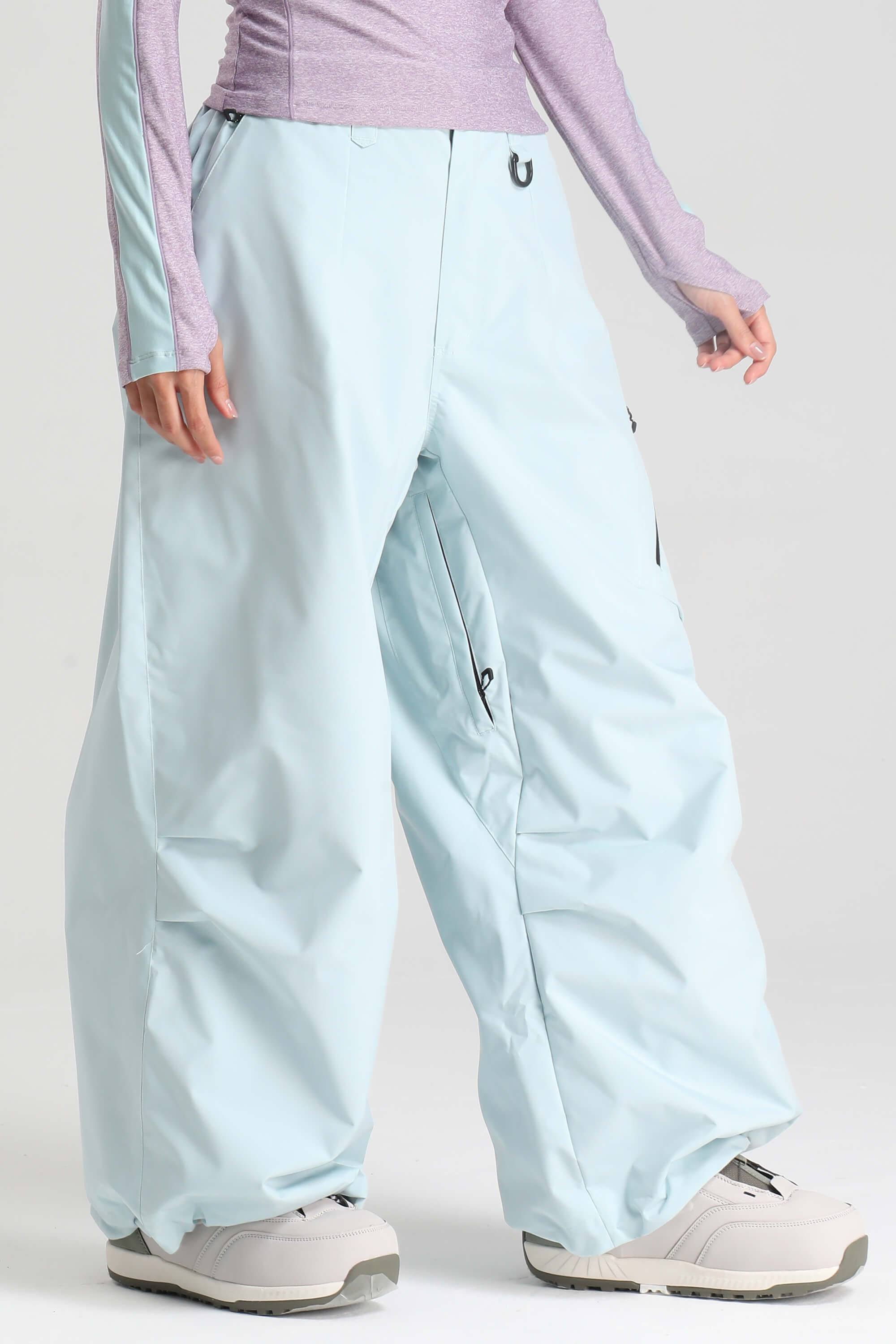 Women's Pink Lightweight Breathable Baggy Snow Pants – GSou Snow