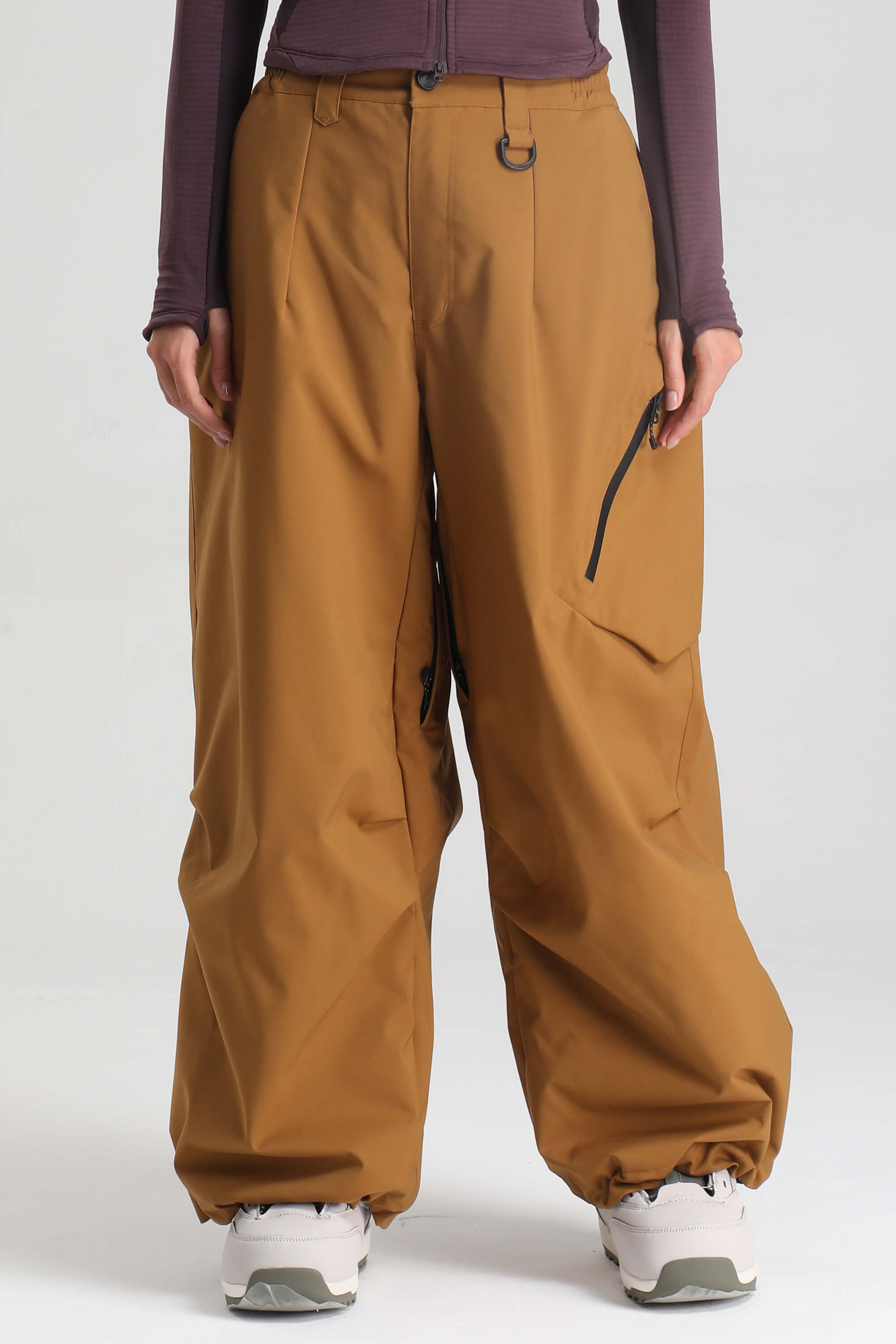 Women's Khaki Lightweight Breathable Baggy Snow Pants – GSou Snow