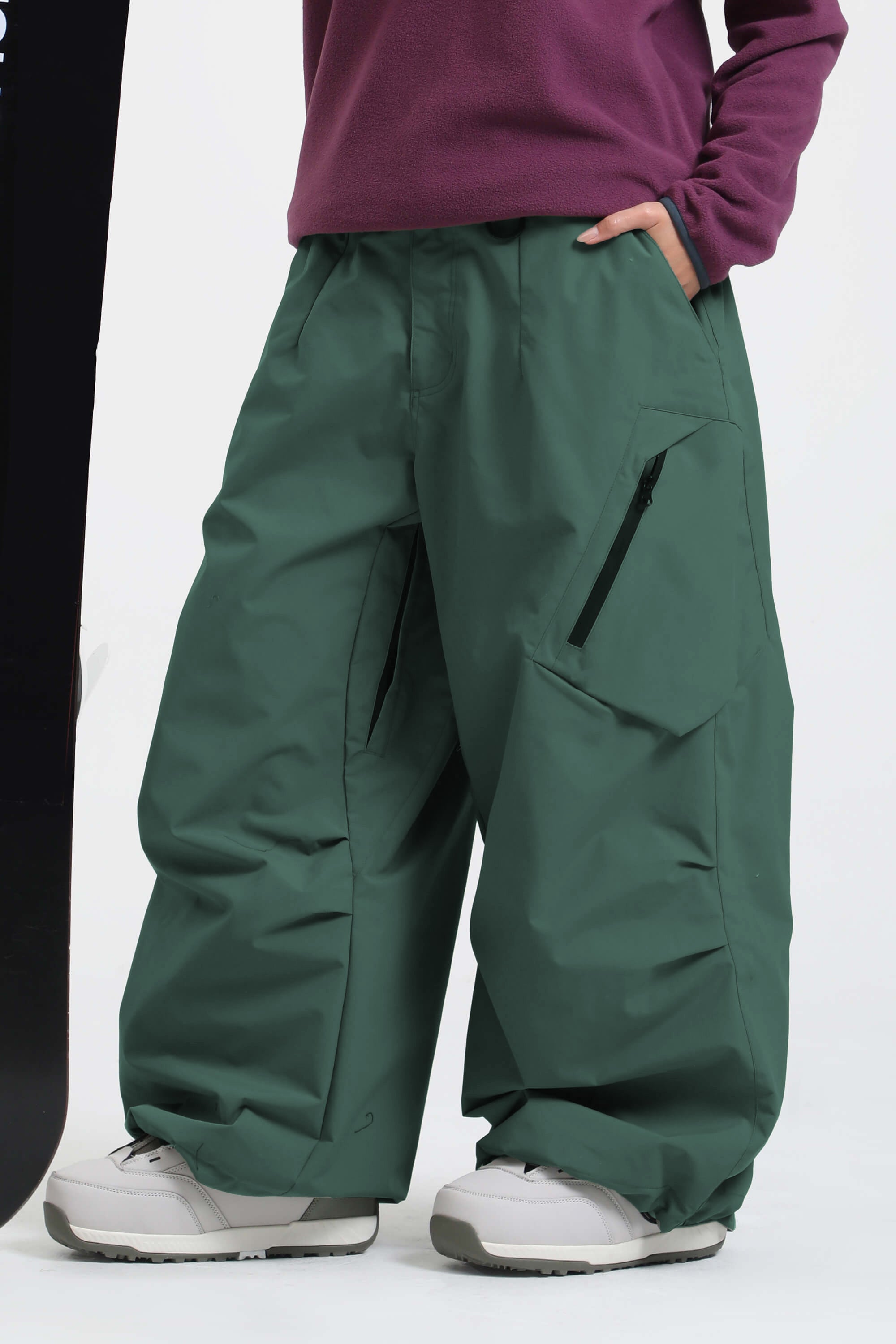 Women's Pink Lightweight Breathable Baggy Snow Pants – GSou Snow