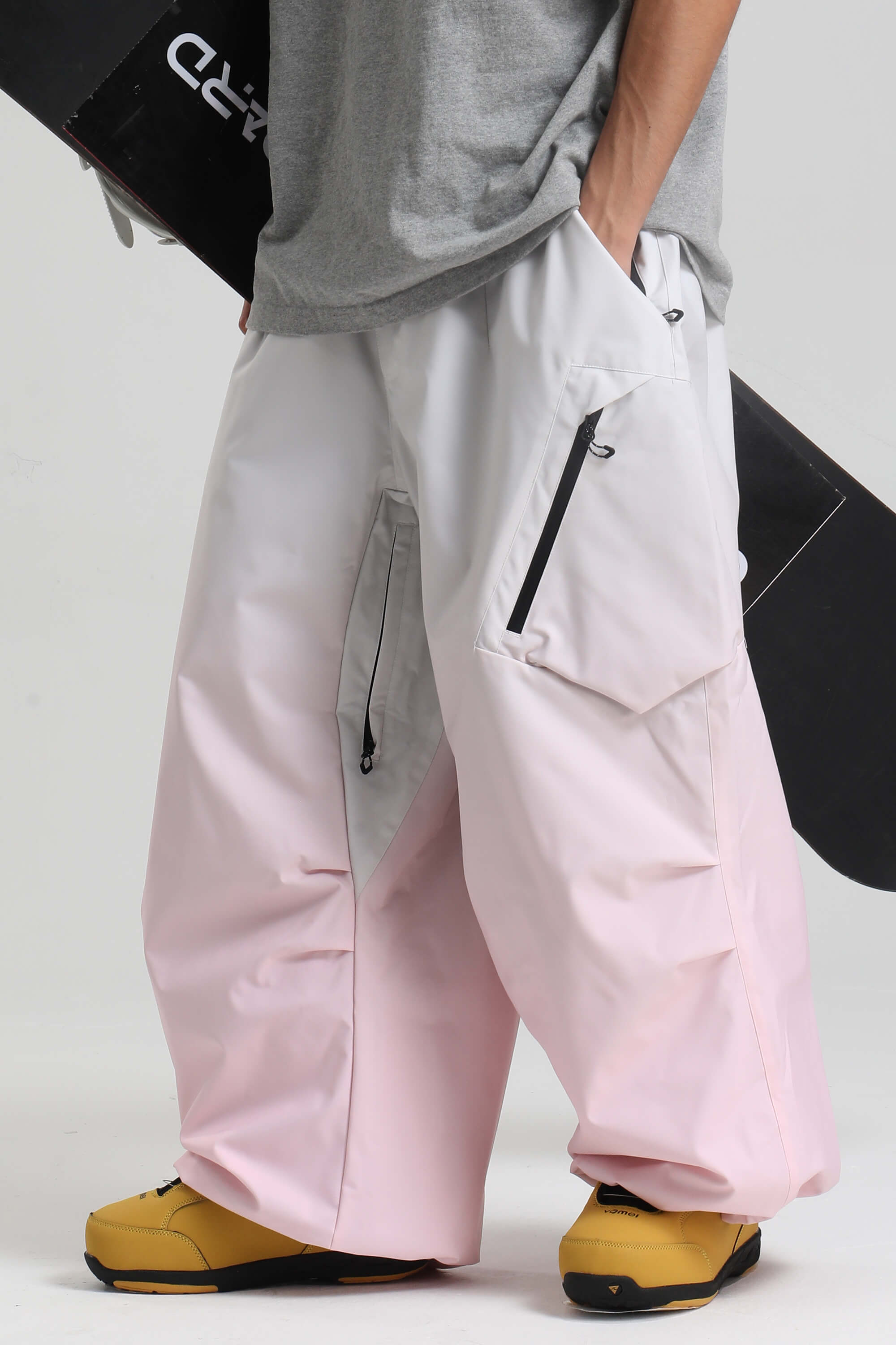 メンズ ピンク 軽量 通気性 バギー スノーパンツ – GSou Snow