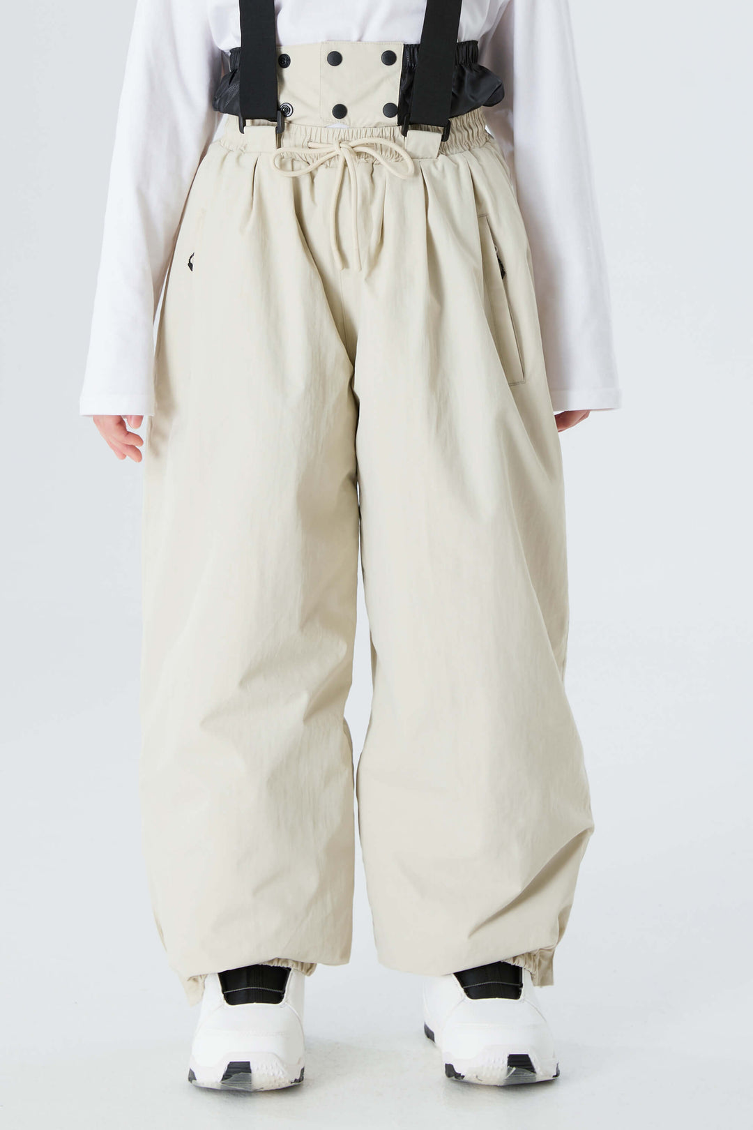 Boys' Off White Waterproof Balloon Snow Pants