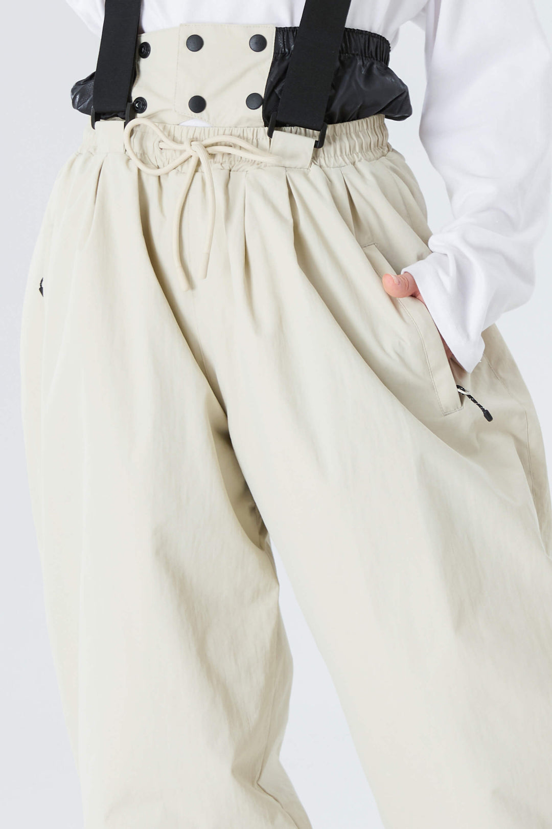 Boys' Off White Waterproof Balloon Snow Pants