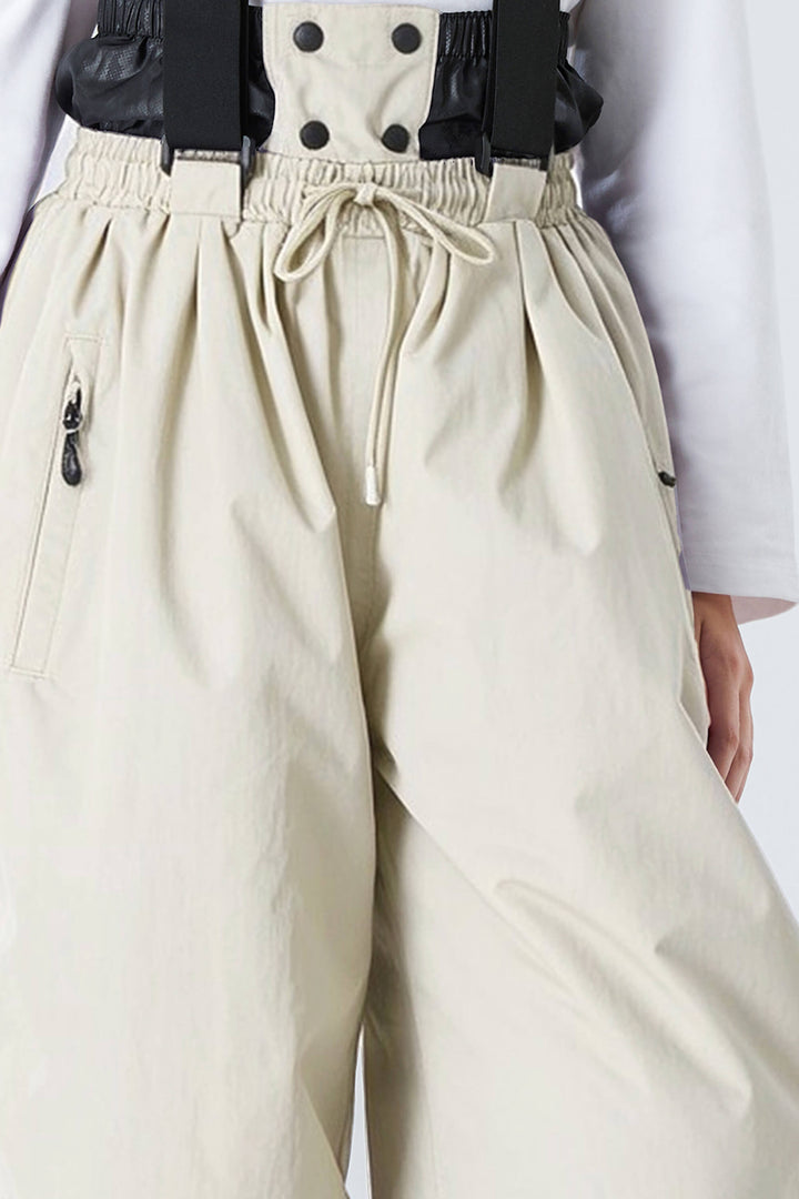 Girls' Off White Waterproof Balloon Snow Pants