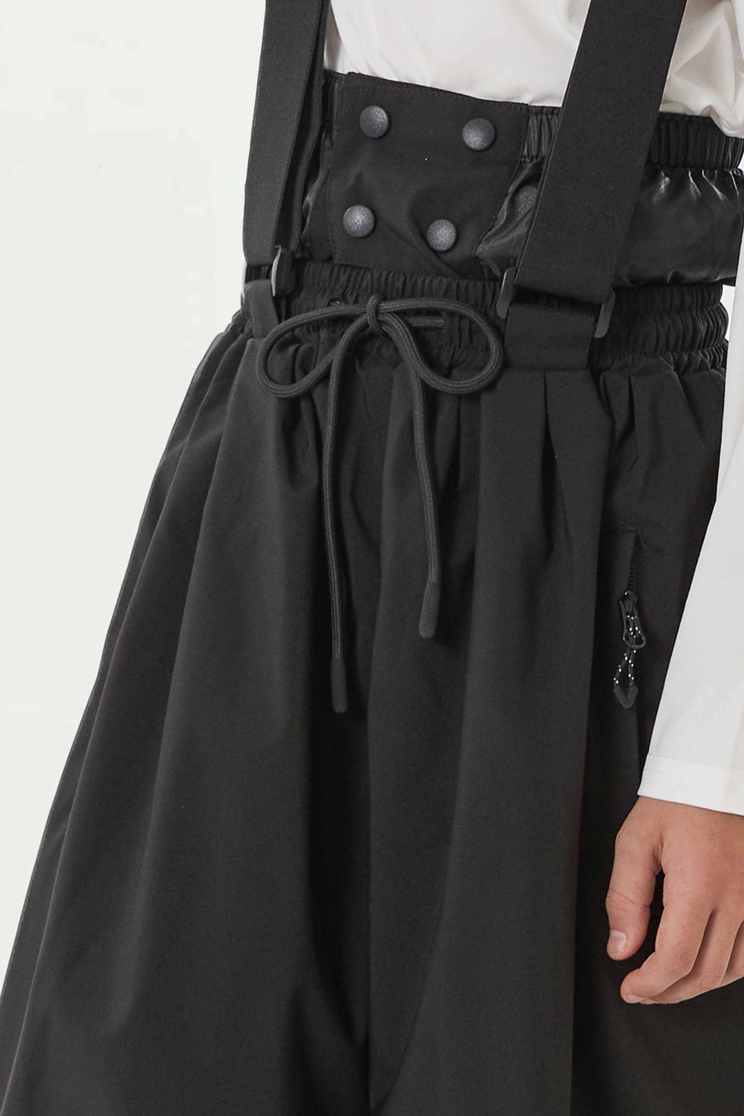 Schwarze wasserdichte Ballon-Schneehose für Kinder 