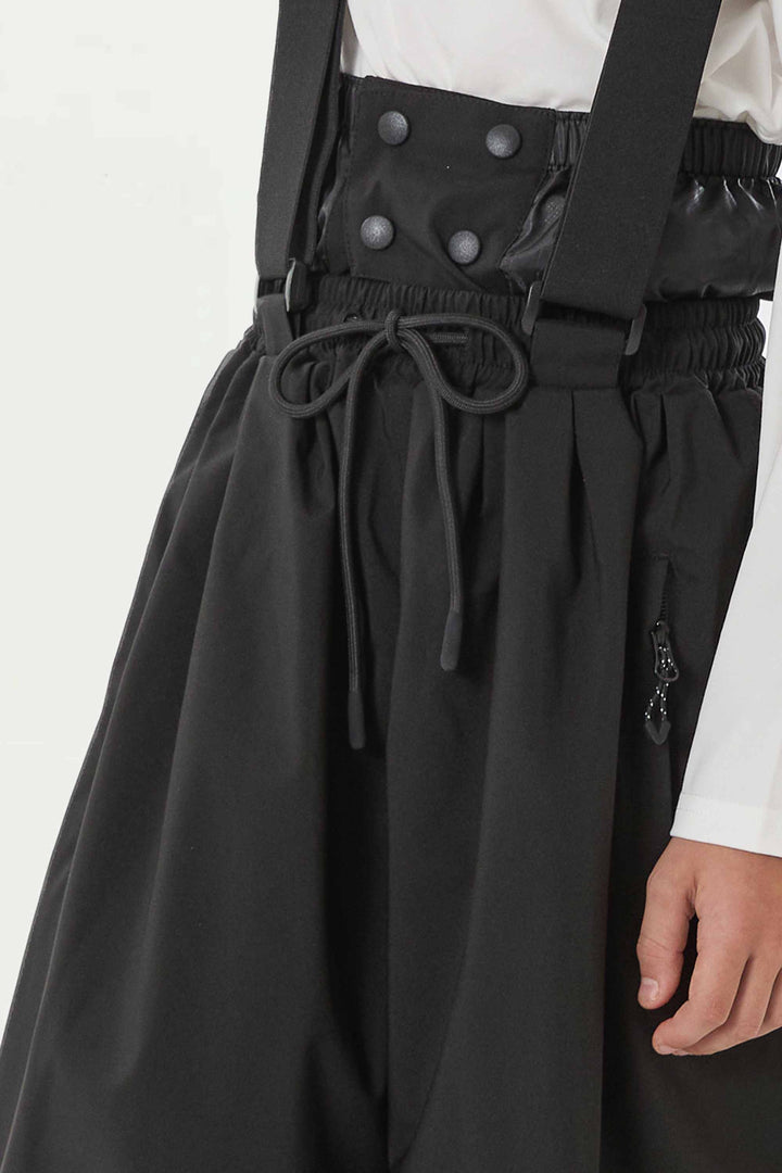 Schwarze wasserdichte Ballon-Schneehose für Kinder 