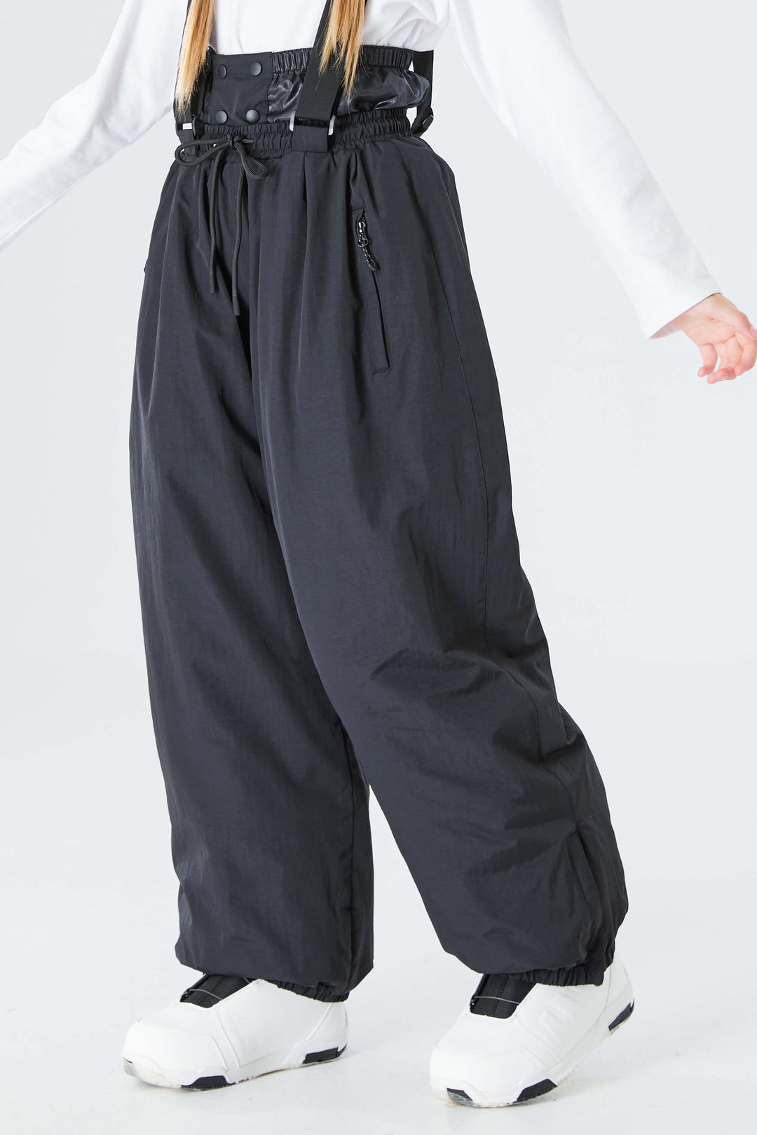 Girls' Brown Waterproof Balloon Snow Pants