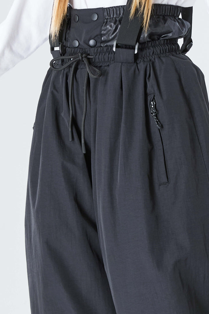 Girls' Black Waterproof Balloon Snow Pants