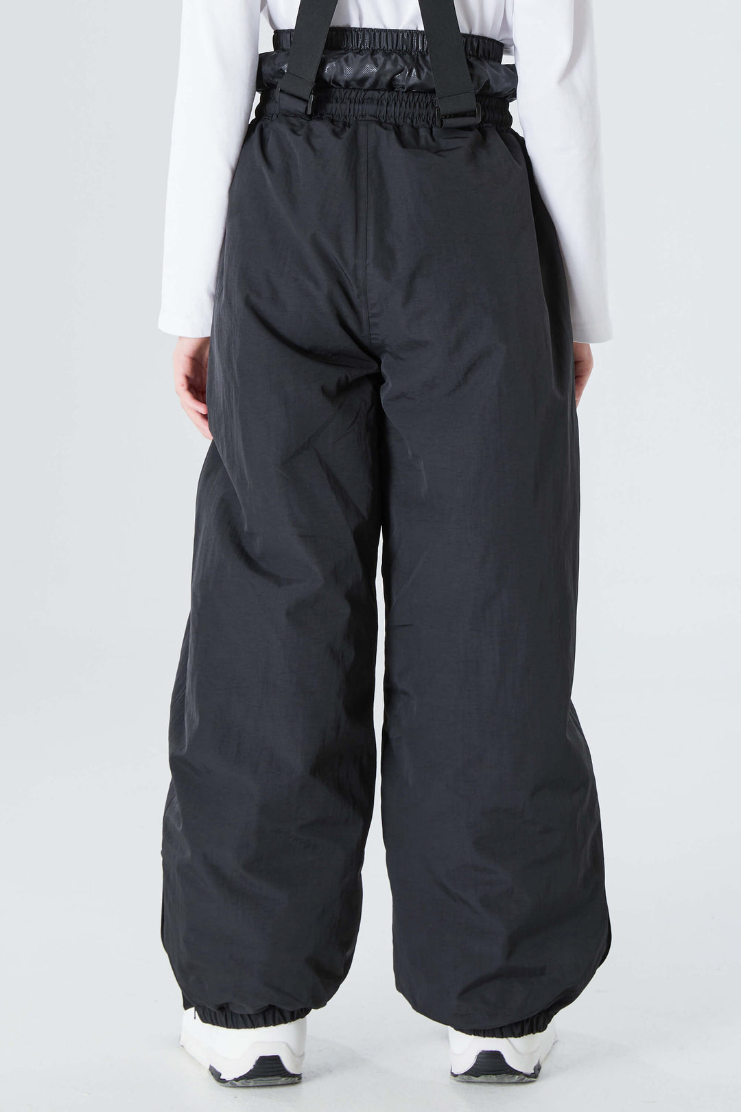 Girls' Black Waterproof Balloon Snow Pants