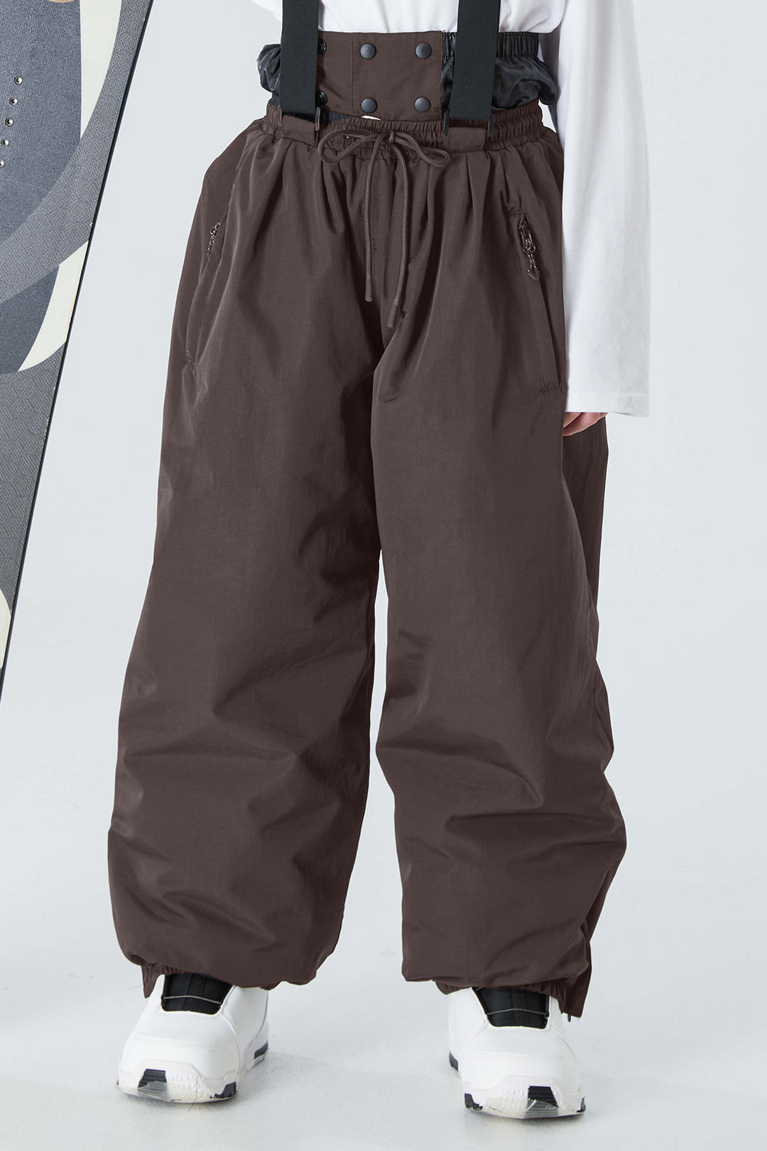 Boys' Off White Waterproof Balloon Snow Pants