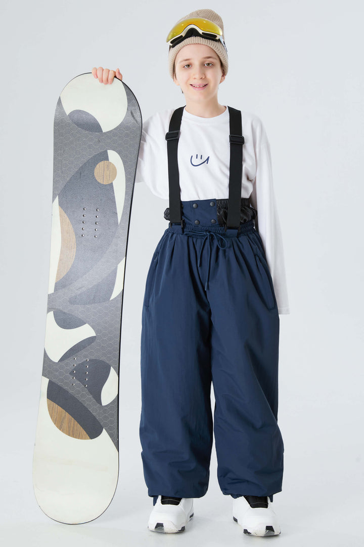 Boys' Navy Blue Waterproof Balloon Snow Pants