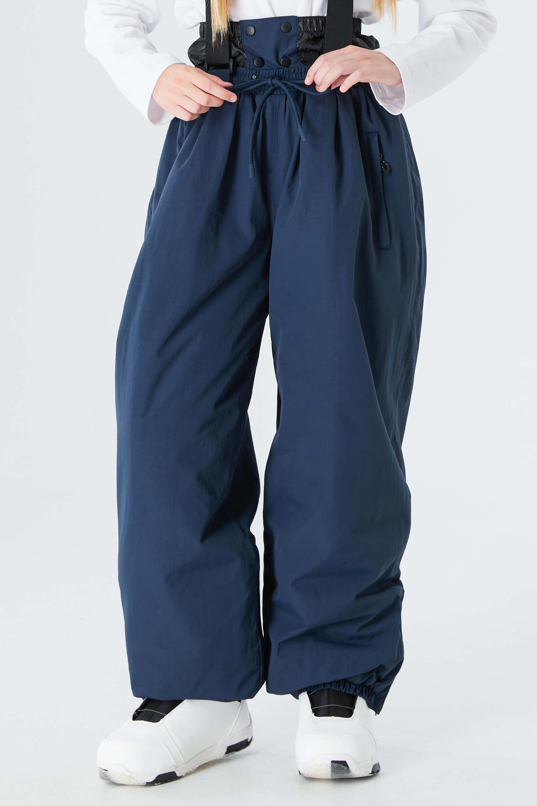 Girls' Brown Waterproof Balloon Snow Pants