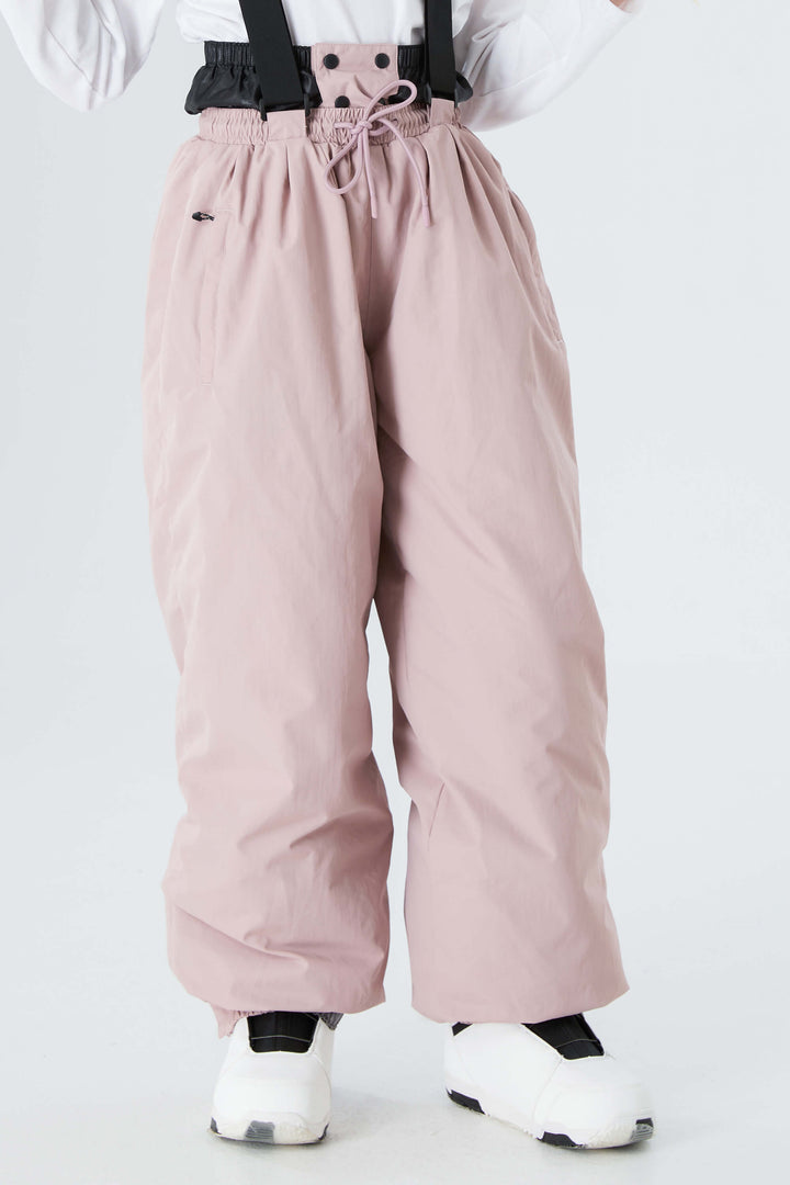 Girls' Brown Waterproof Balloon Snow Pants