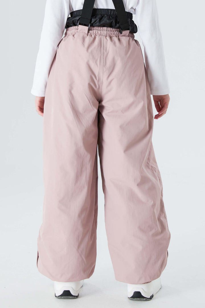 Girls' Pink Waterproof Balloon Snow Pants