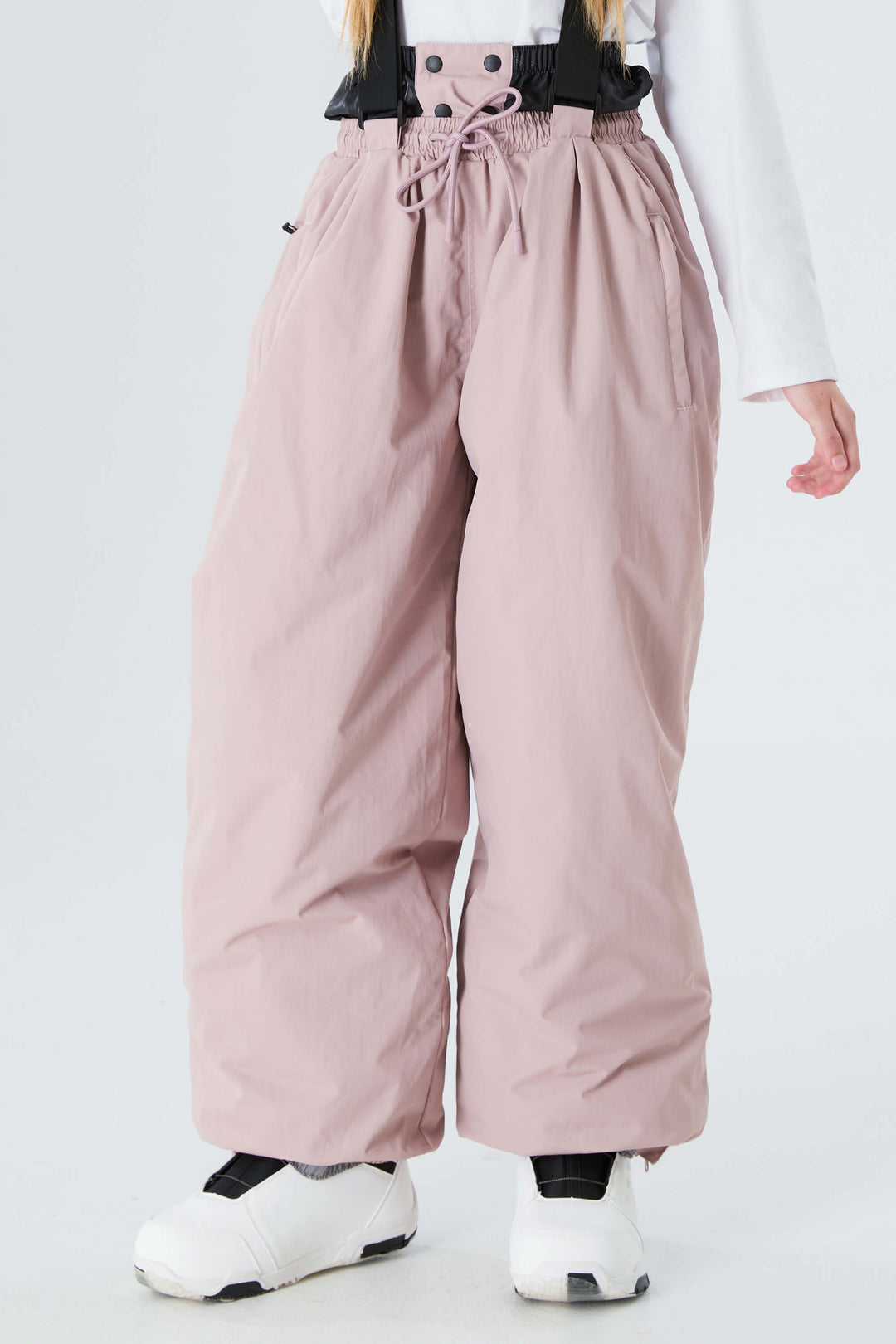 Girls' Pink Waterproof Balloon Snow Pants