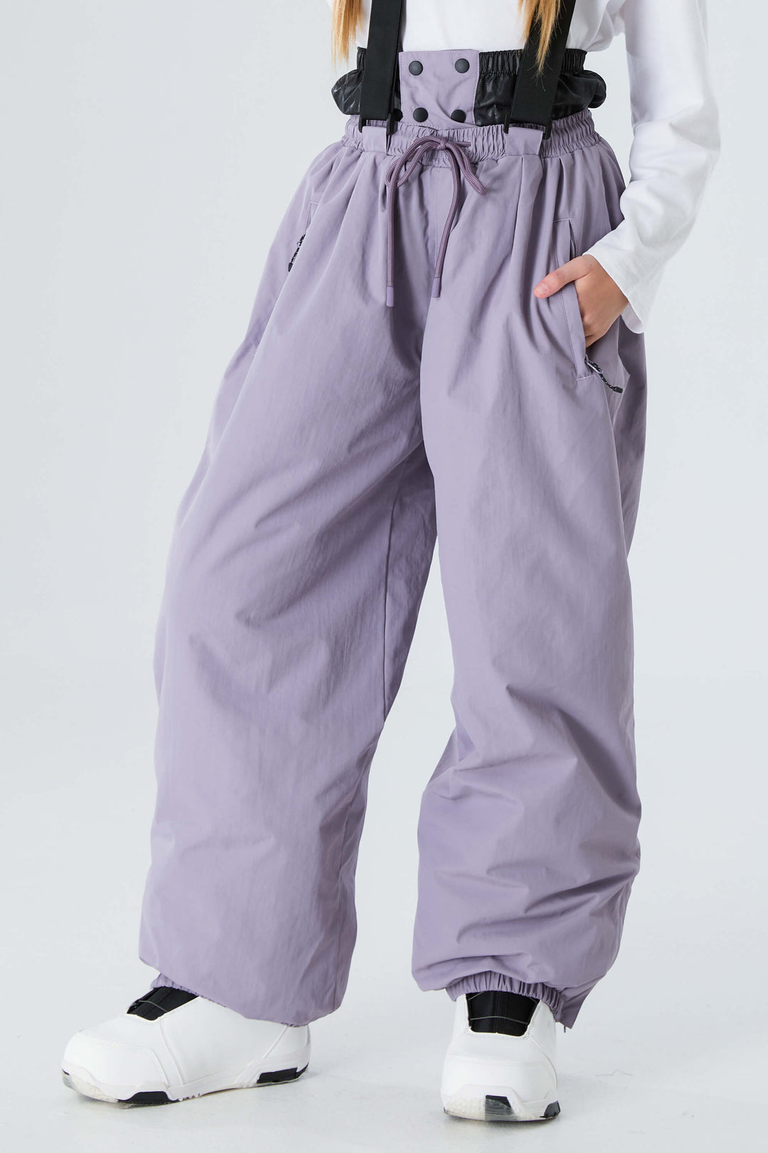 Girls' Lavender Waterproof Balloon Snow Pants