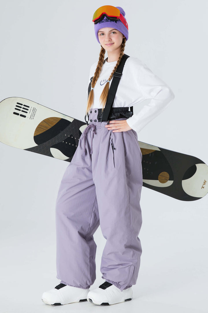 Girls' Lavender Waterproof Balloon Snow Pants