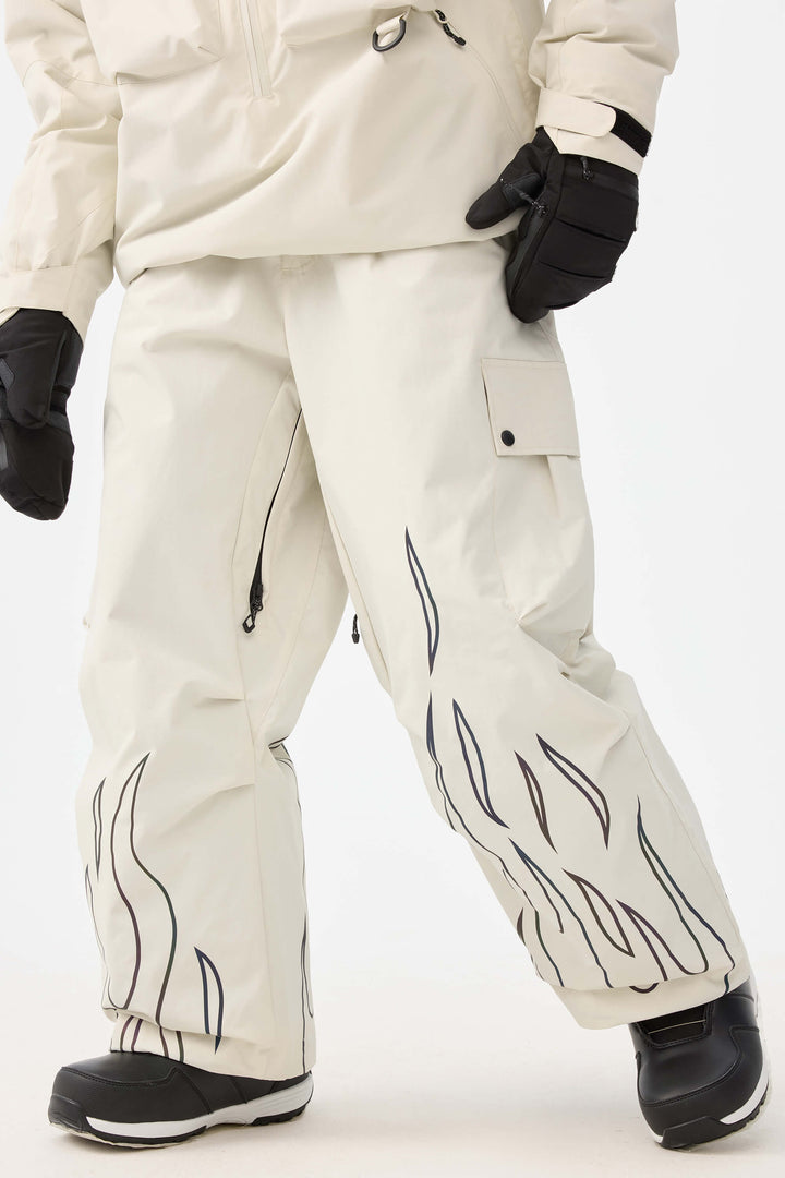 Naisten luonnonvalkoiset heijastavat liekkipussit ja -laskuhousut