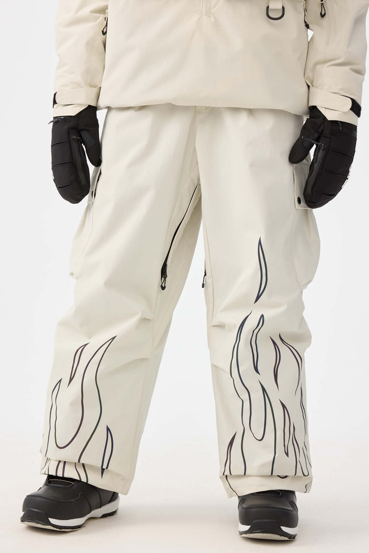 Naisten luonnonvalkoiset heijastavat liekkipussit ja -laskuhousut