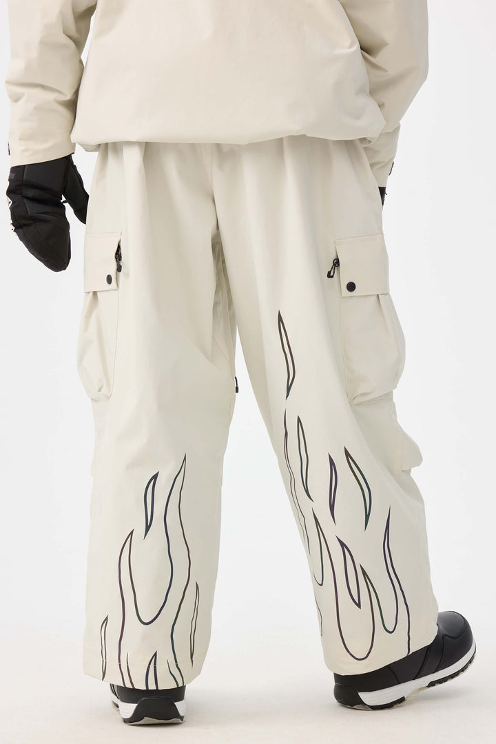 Naisten luonnonvalkoiset heijastavat liekkipussit ja -laskuhousut