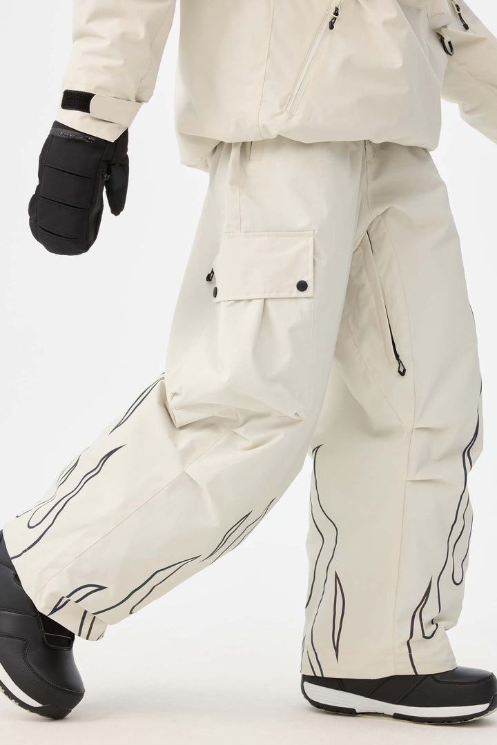 Naisten luonnonvalkoiset heijastavat liekkipussit ja -laskuhousut