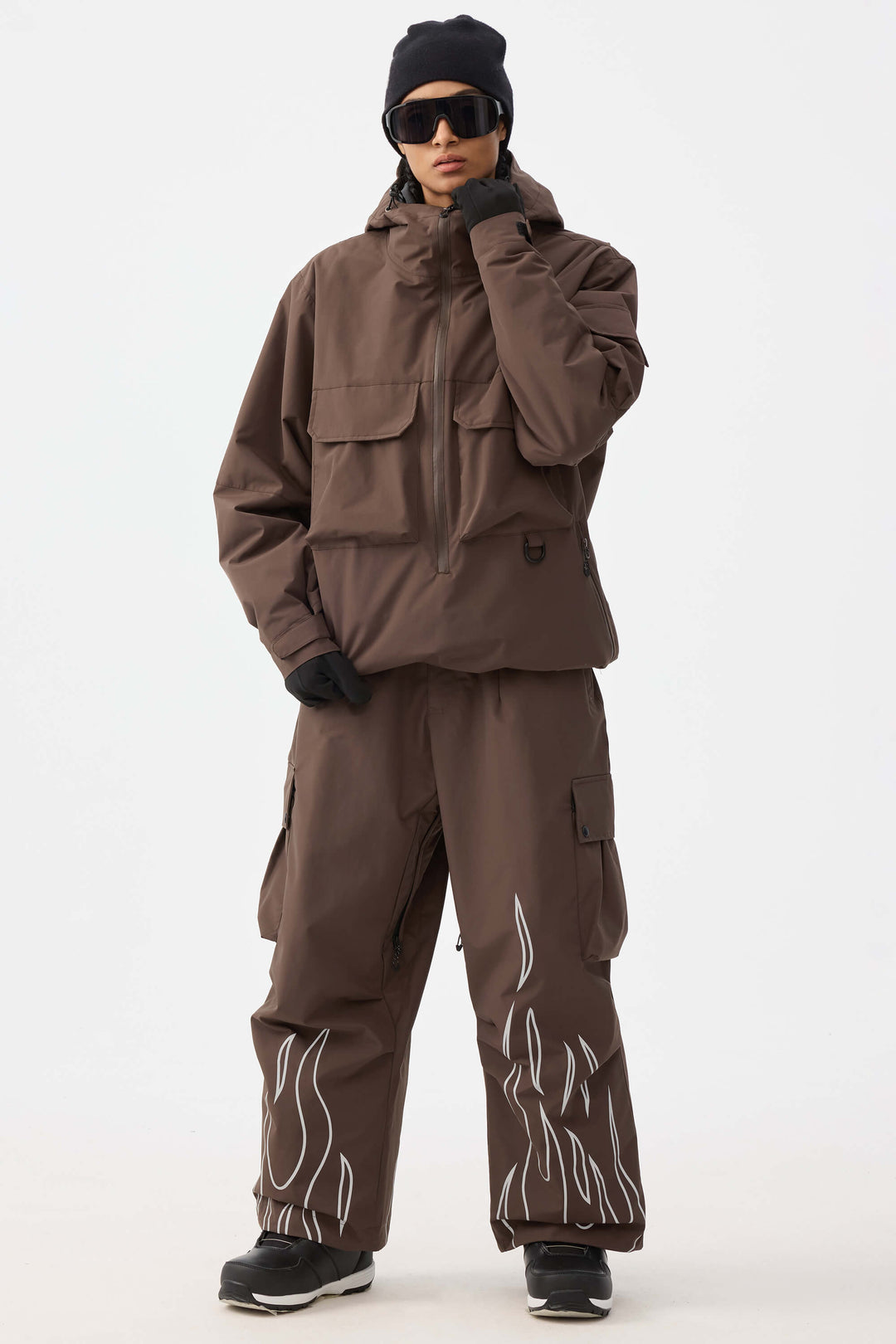 Naisten luonnonvalkoiset heijastavat liekkipussit ja -laskuhousut