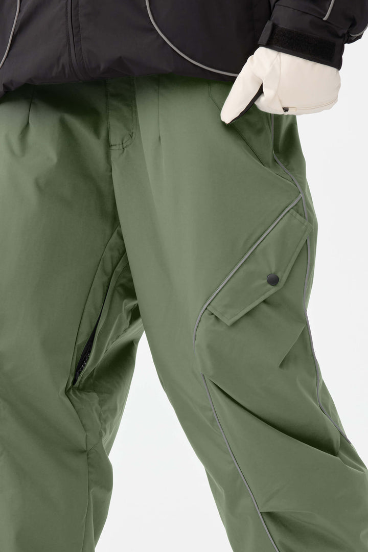 Sorte Retro Track-skidbukser med reflekterende piping til kvinder