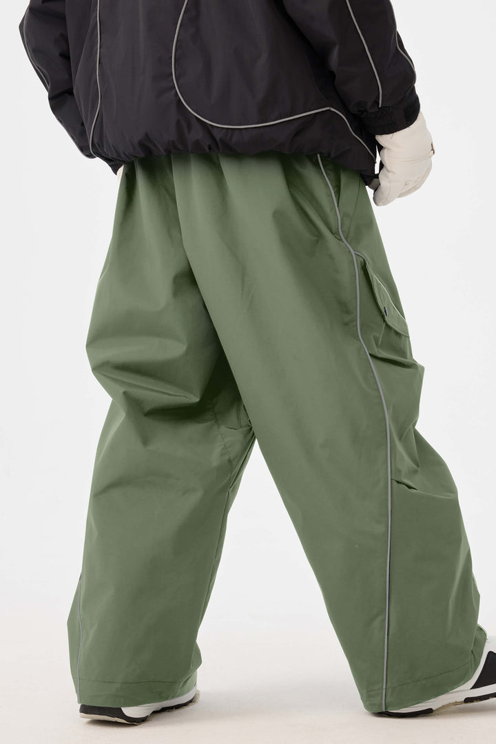 Sorte Retro Track-skidbukser med reflekterende piping til kvinder