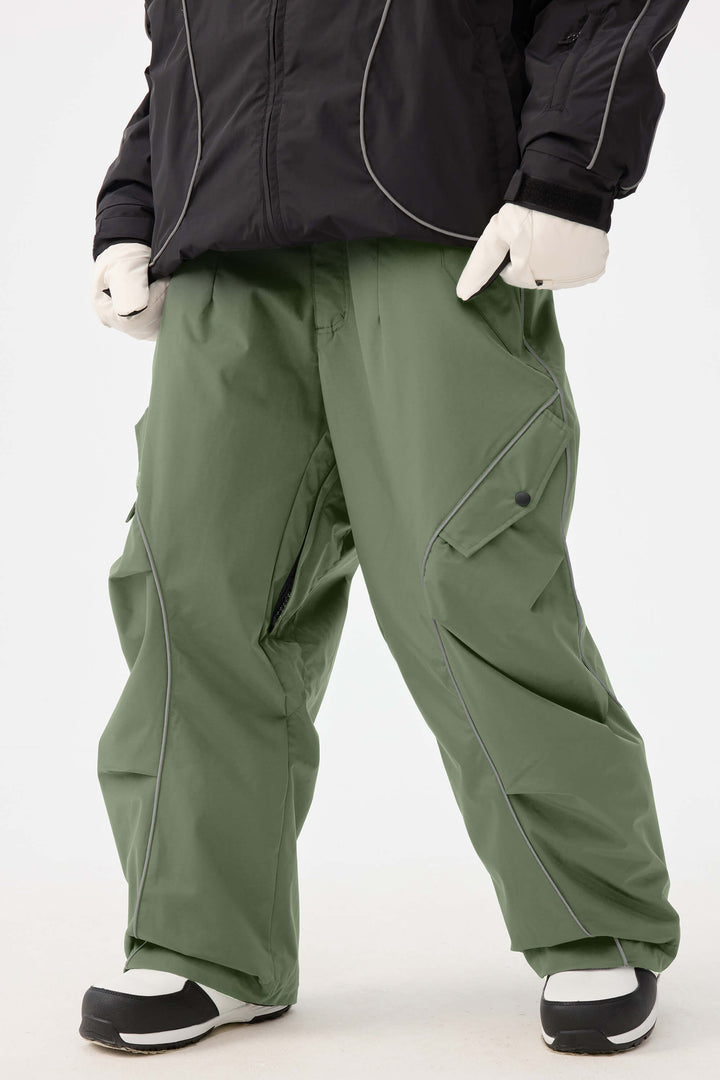 Sorte Retro Track-skidbukser med reflekterende piping til kvinder