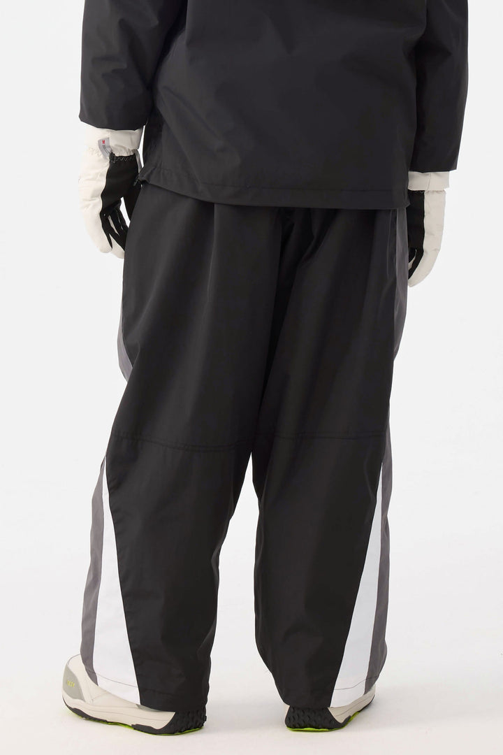 Sorte og grå Heritage Athletic Colorblock baggy skibukser til kvinder