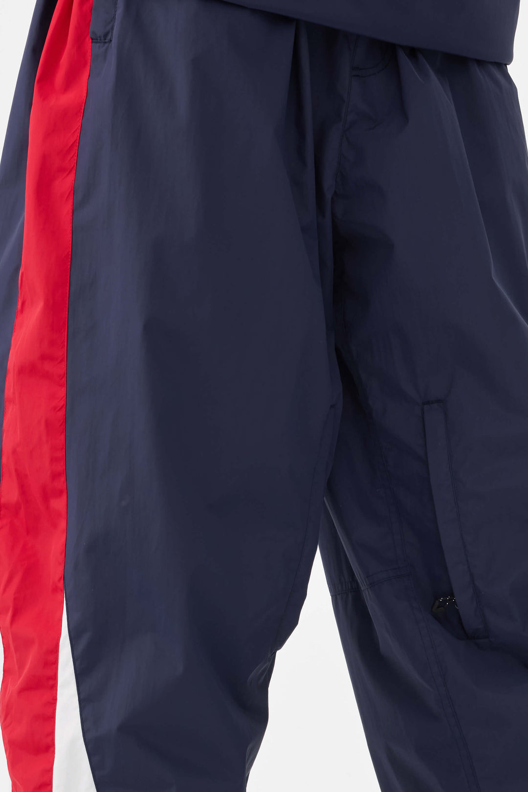 Women's Navy & Red Heritage Athletic Colorblock Baggy Snow Pants