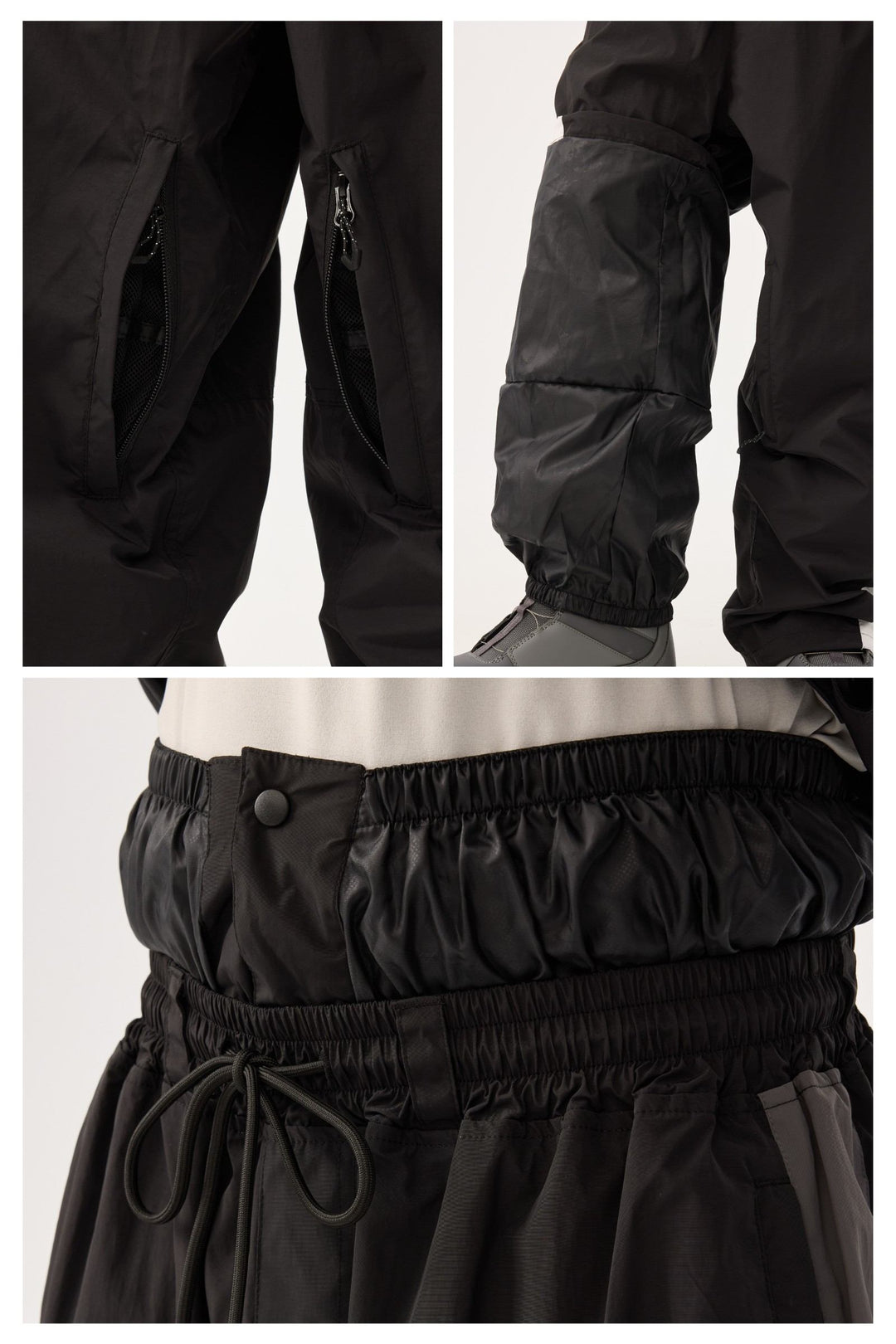 Men's Navy & Red Heritage Athletic Colorblock Baggy Snow Pants