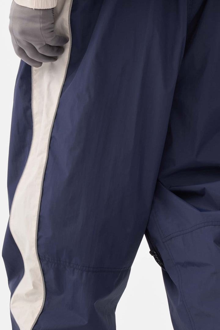 Marinblå retro-terrängbyxor med baggy-motiv för män