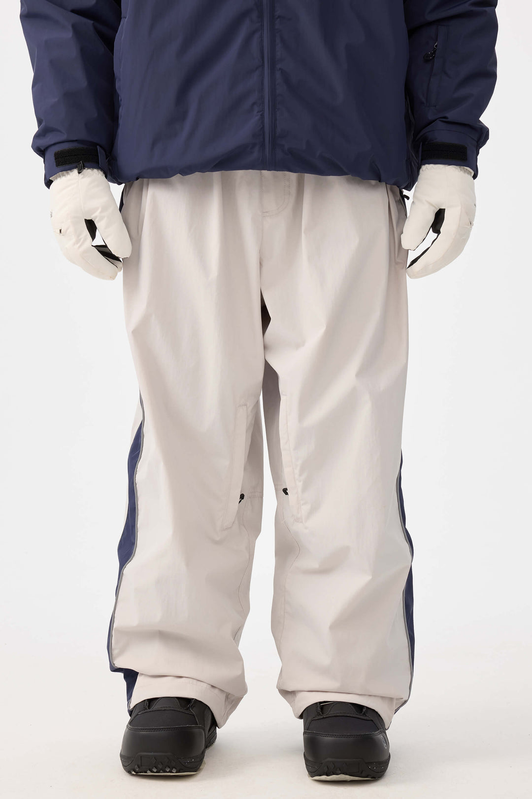 Męskie spodnie narciarskie Off White Retro Track Side Stripe Baggy