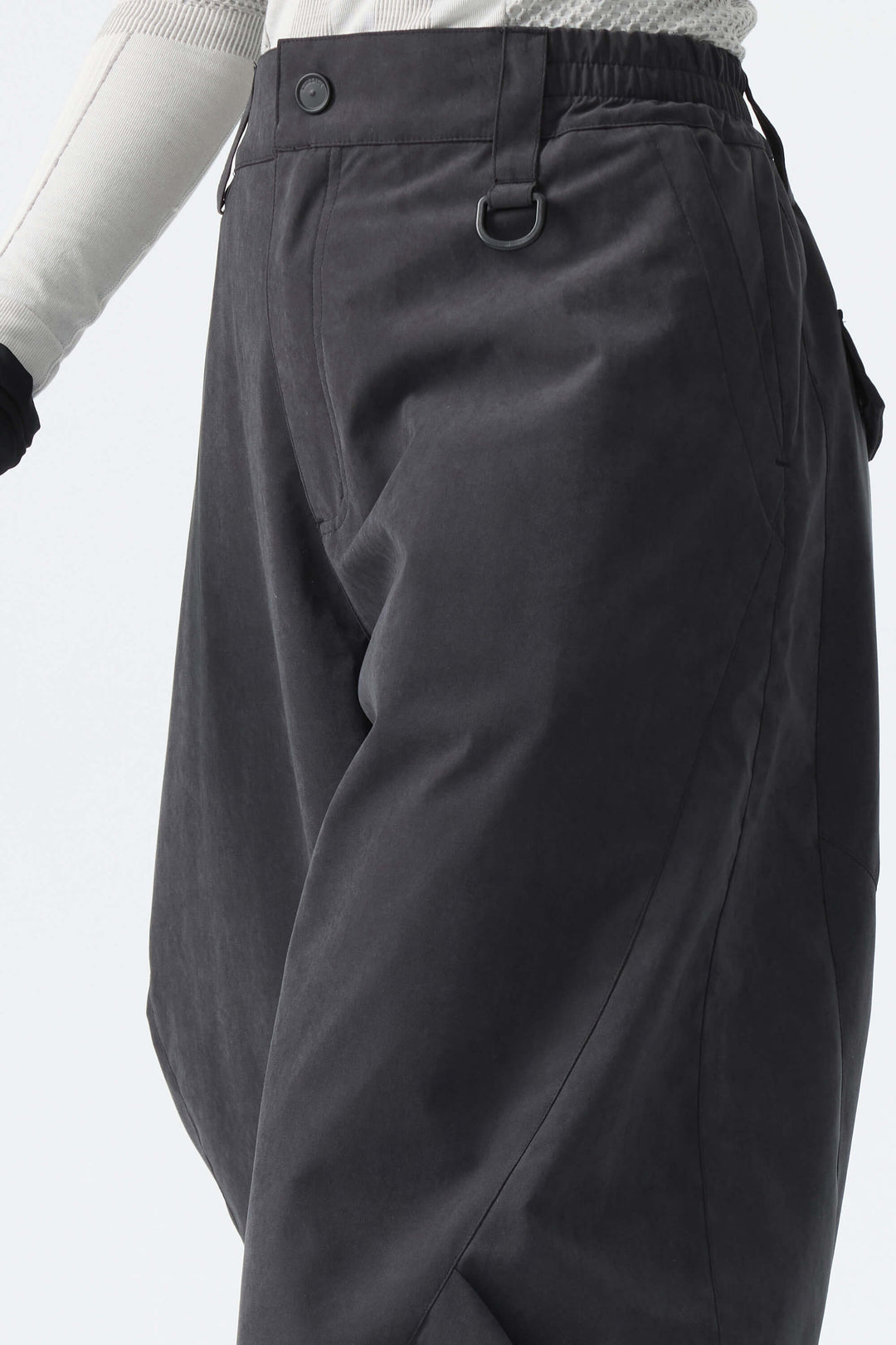 Women's Black Brushed Barrel Snow Pants
