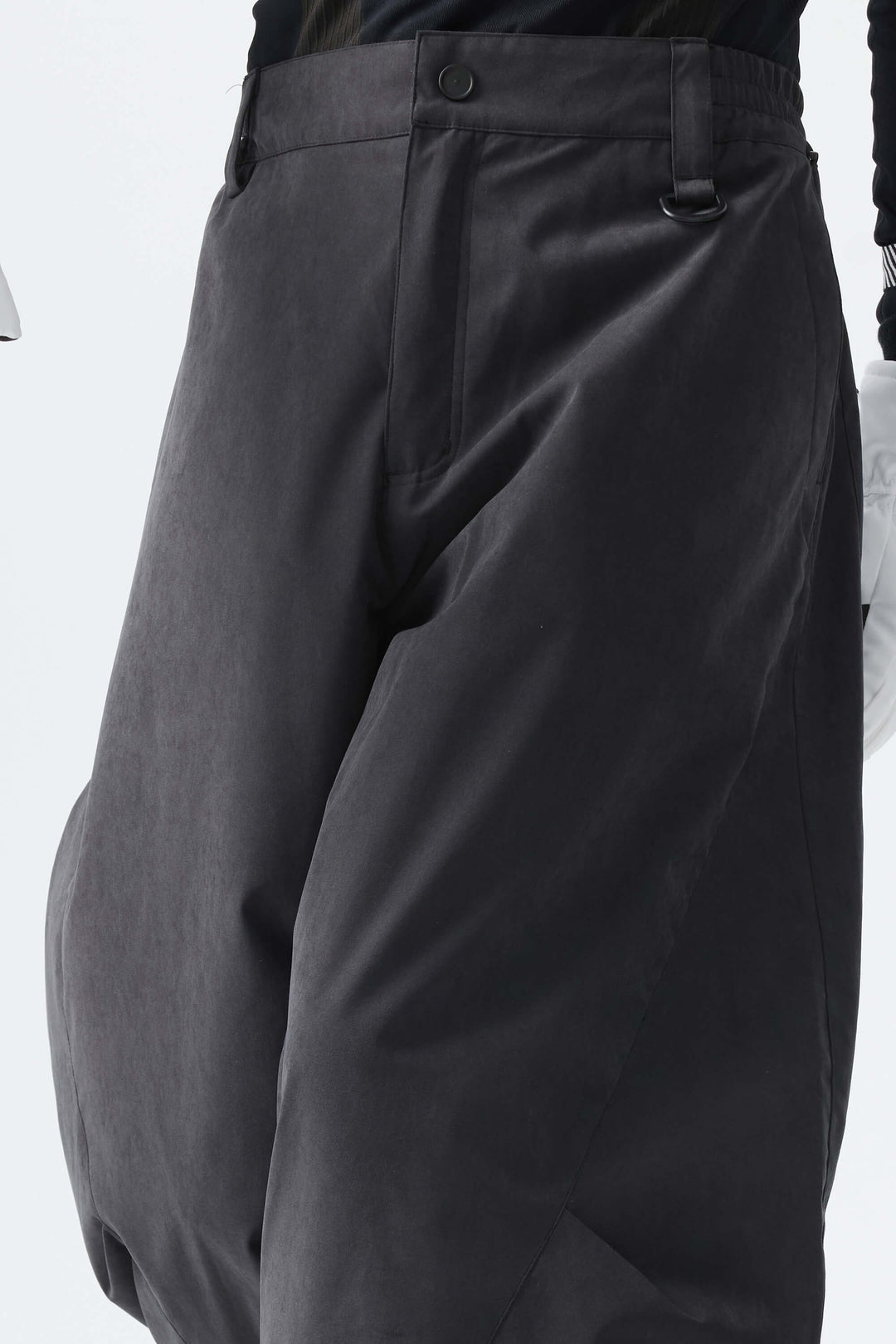 Men's Black Brushed Barrel Snow Pants